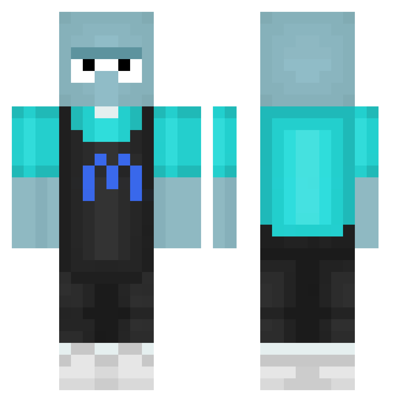 Haszyk_ Minecraft skin, front and back view