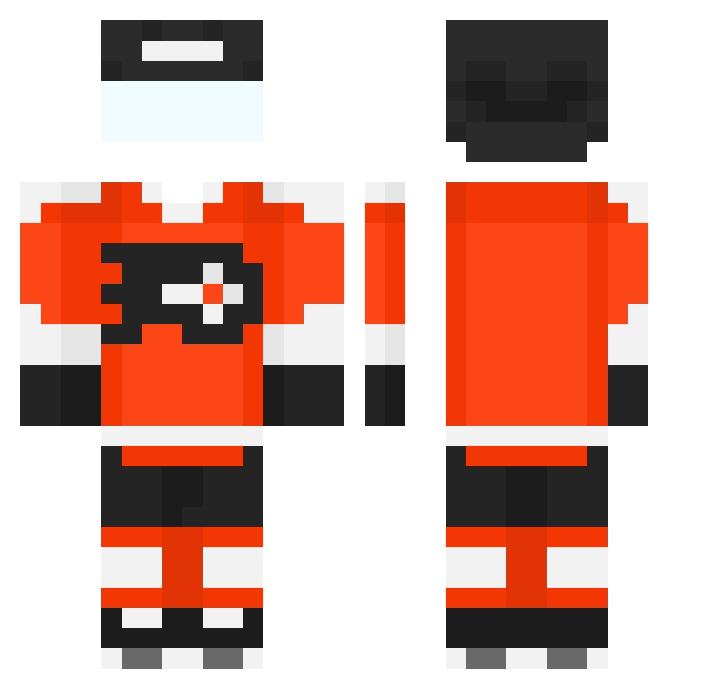 CptZeroCom Minecraft skin, front and back view