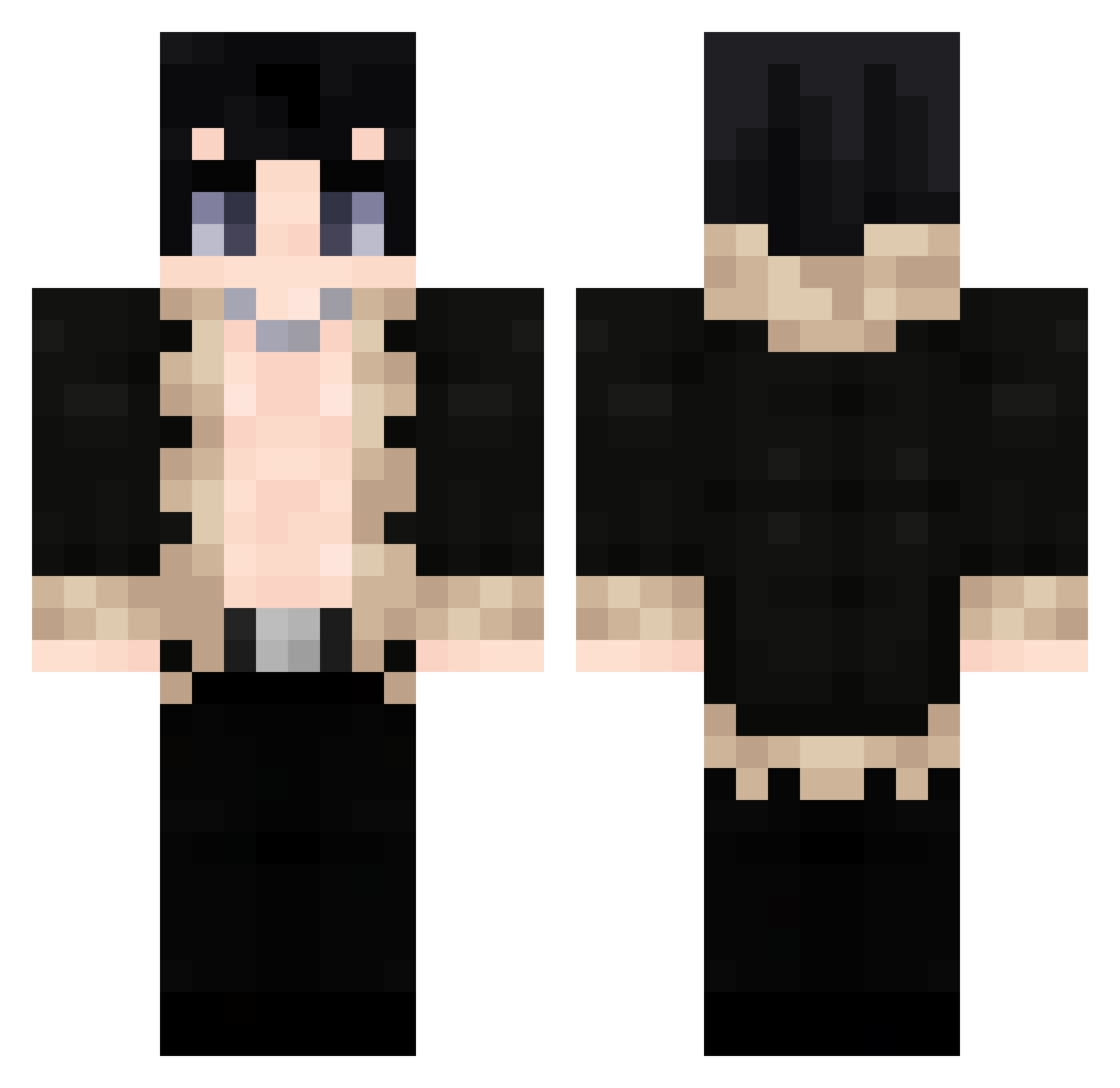 SlippinMeme Minecraft skin, front and back view