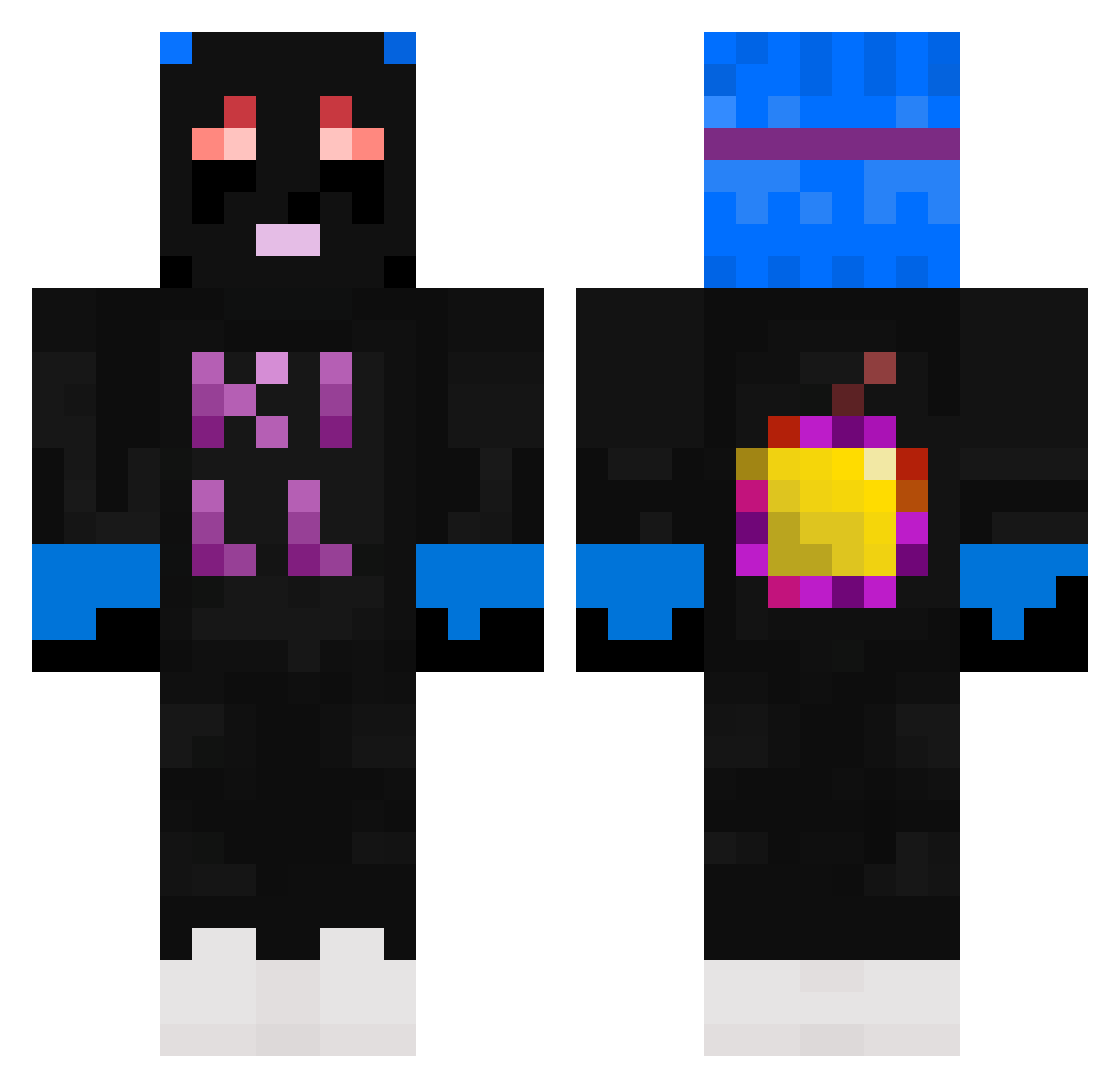 Barti977 Minecraft skin, front and back view
