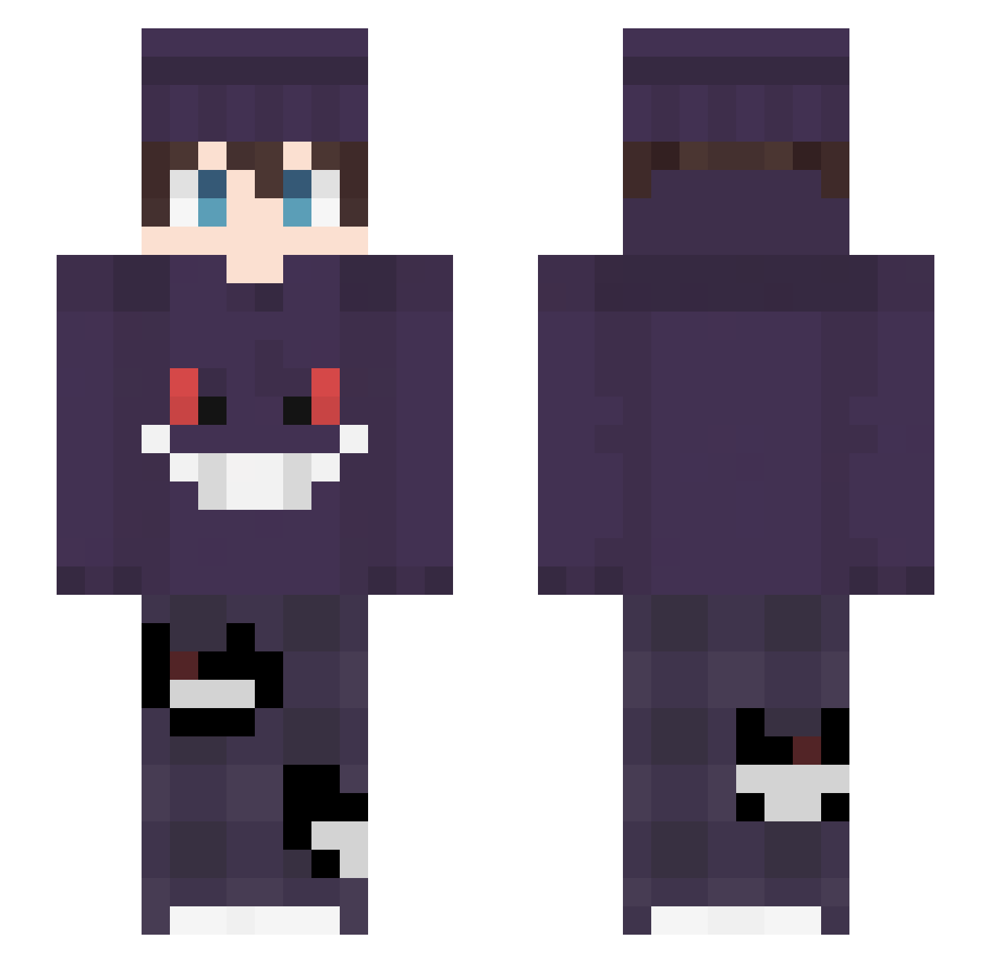Chadleyy Minecraft skin, front and back view