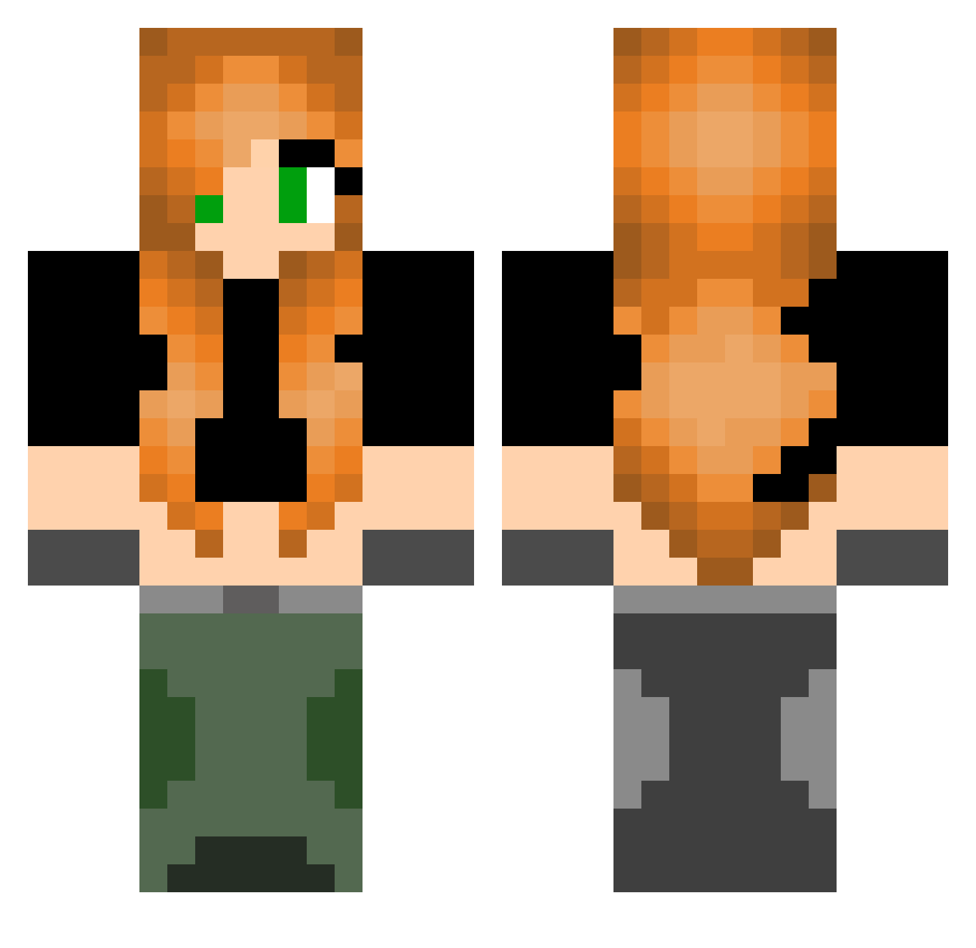 Tim__Possible Minecraft skin, front and back view