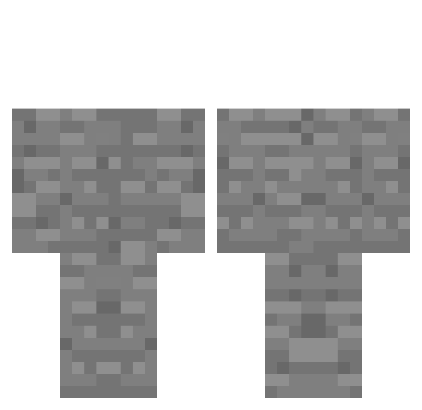 Stich Minecraft skin, front and back view