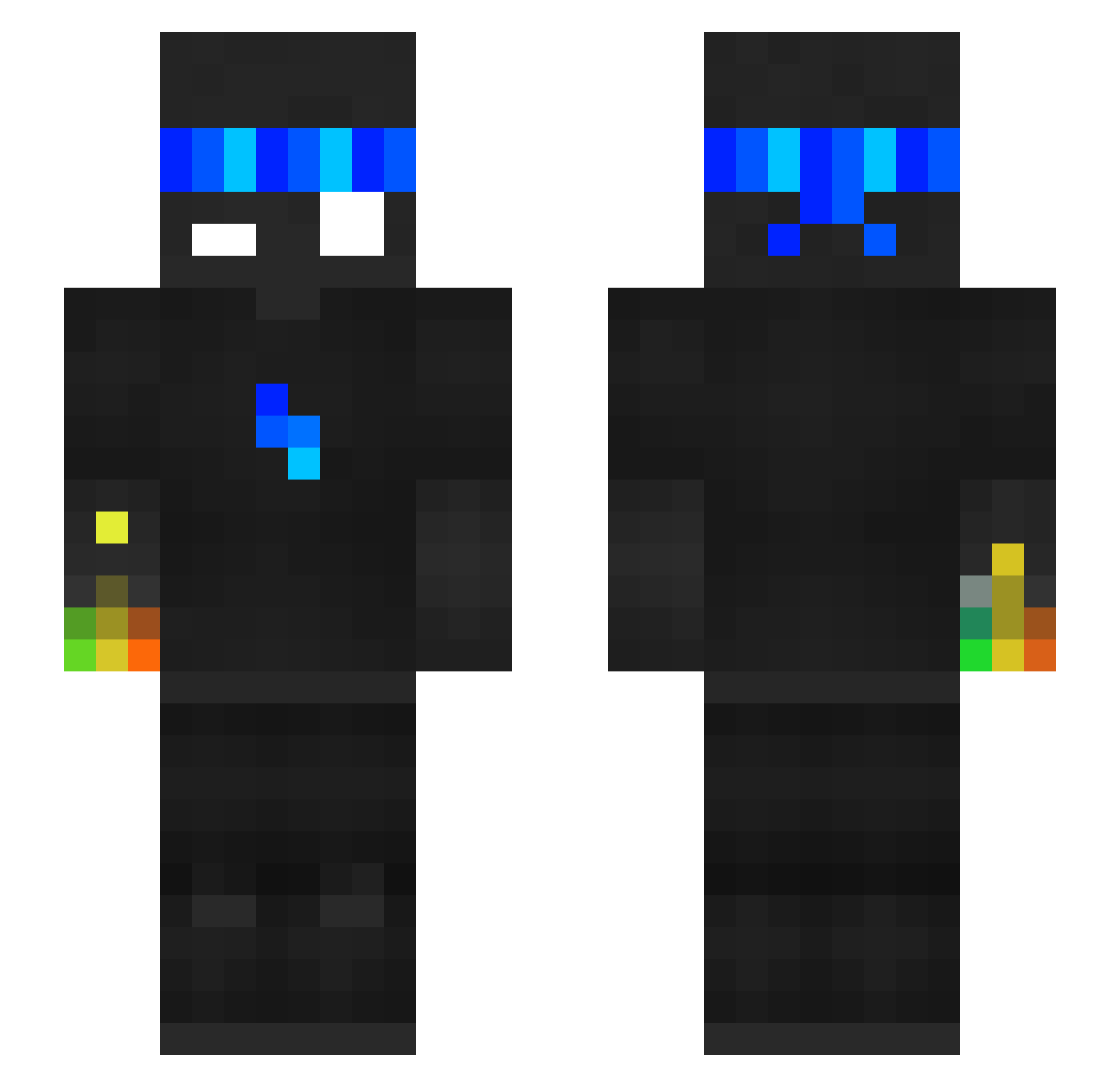sixinchsofty Minecraft skin, front and back view