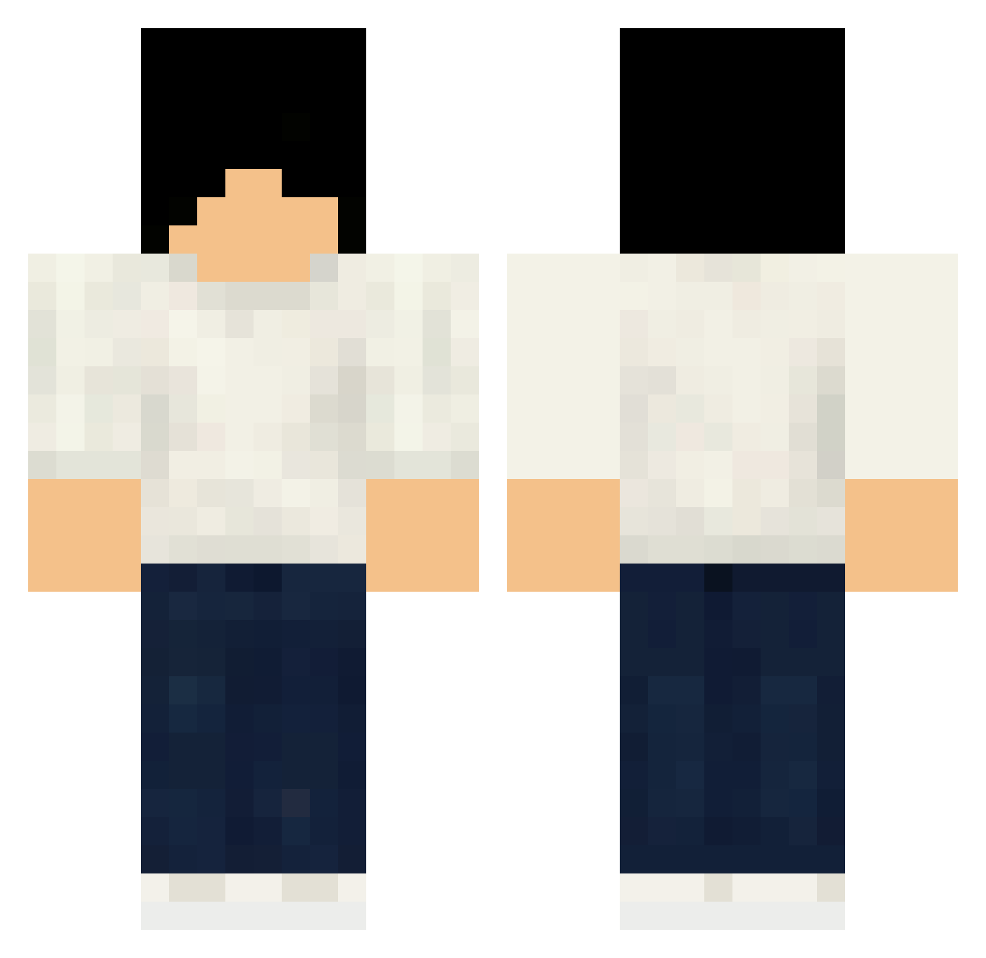 Pye Minecraft skin, front and back view