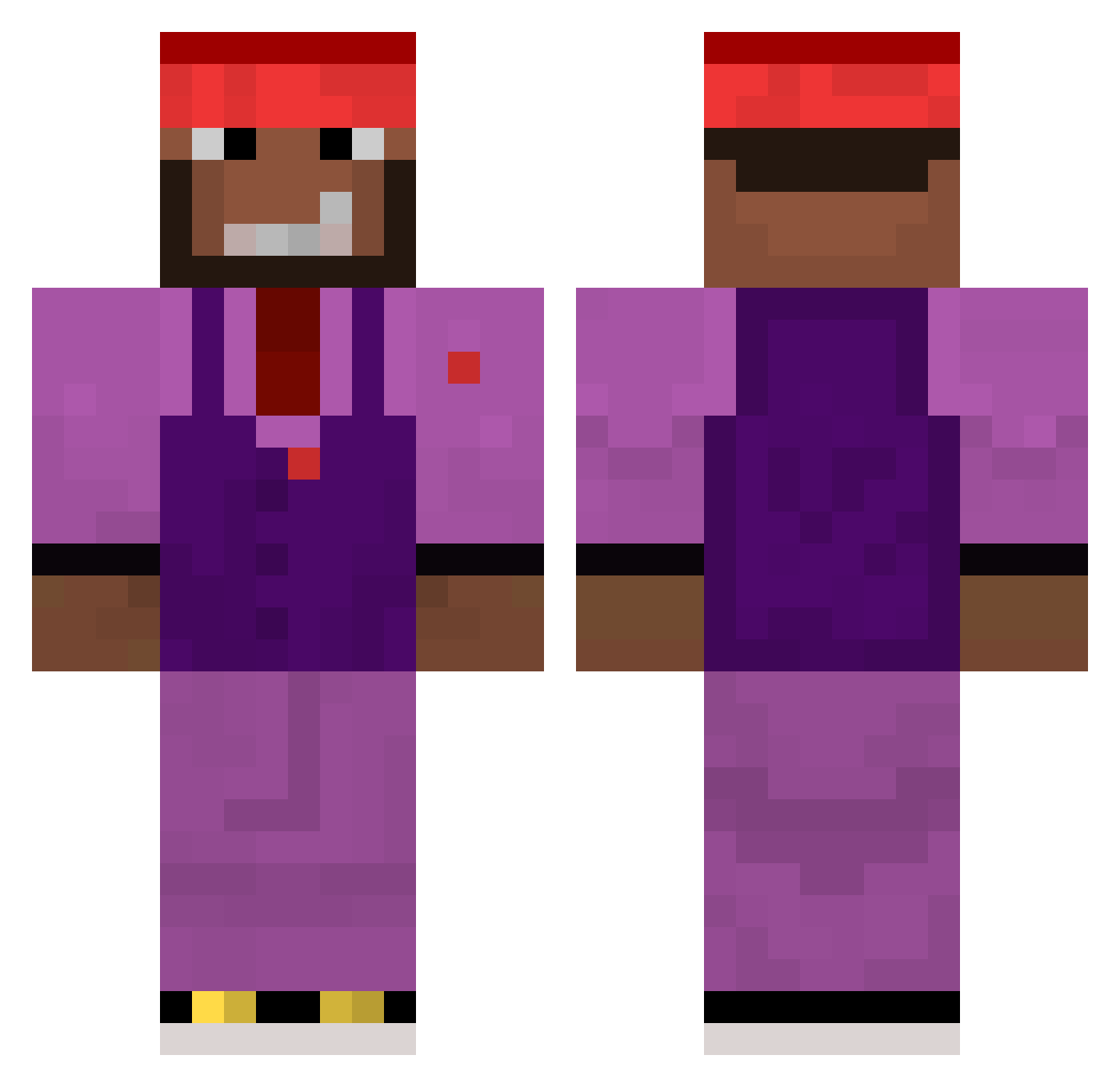 Matis6 Minecraft skin, front and back view