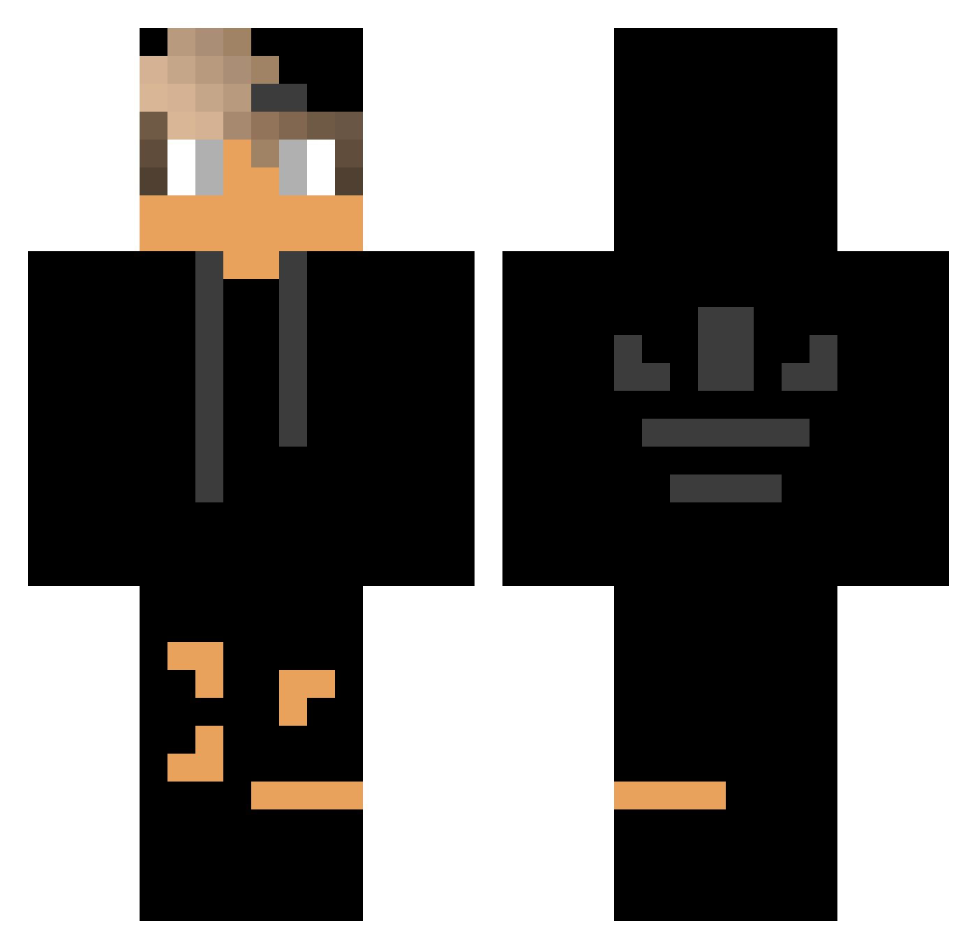 Touxiao_ Minecraft skin, front and back view