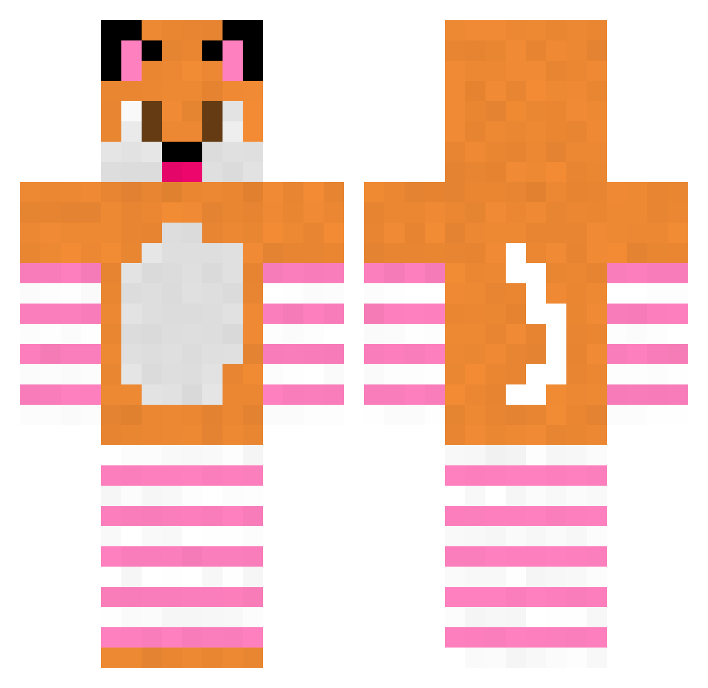 UnreadTrash2913 Minecraft skin, front and back view