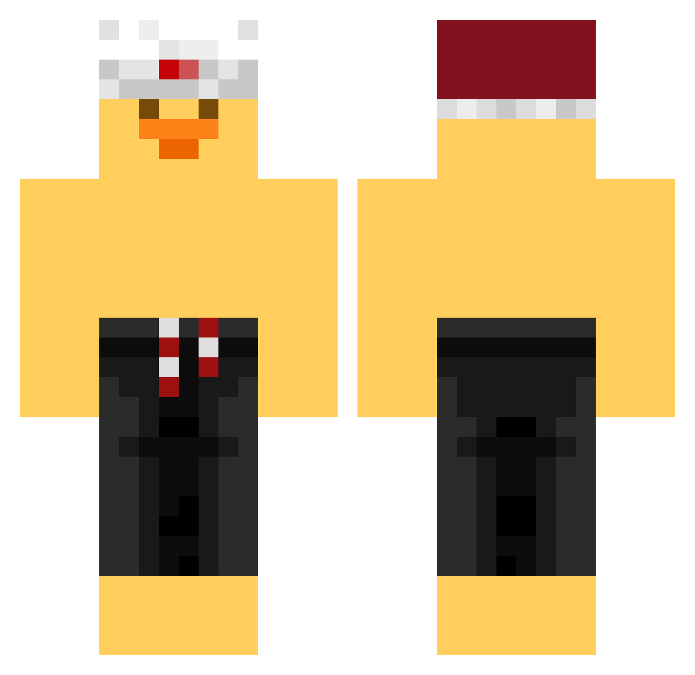iroggy Minecraft skin, front and back view