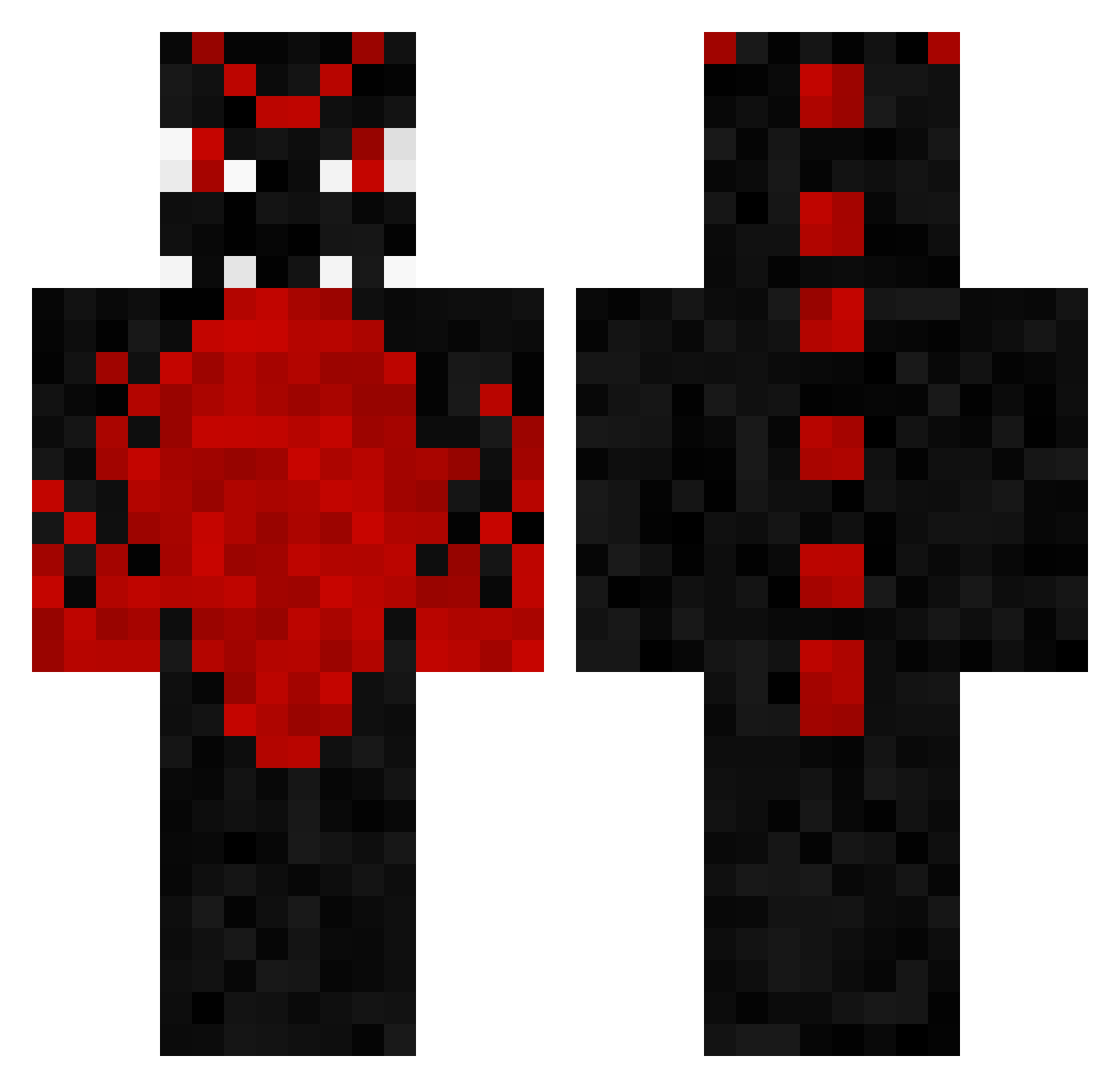 ShadowGravity Minecraft skin, front and back view