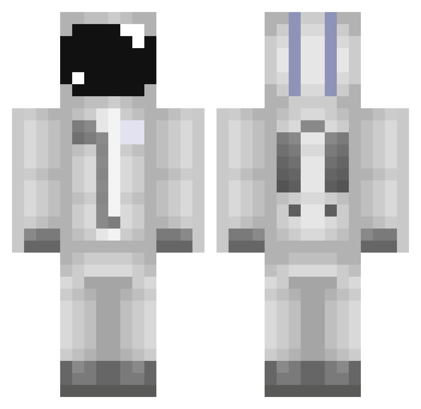 ChemicalPrisoner Minecraft skin, front and back view