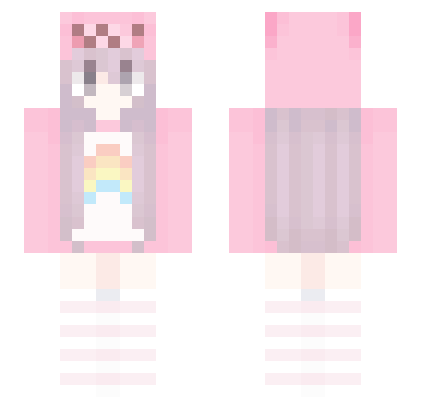 Leylinnn Minecraft skin, front and back view