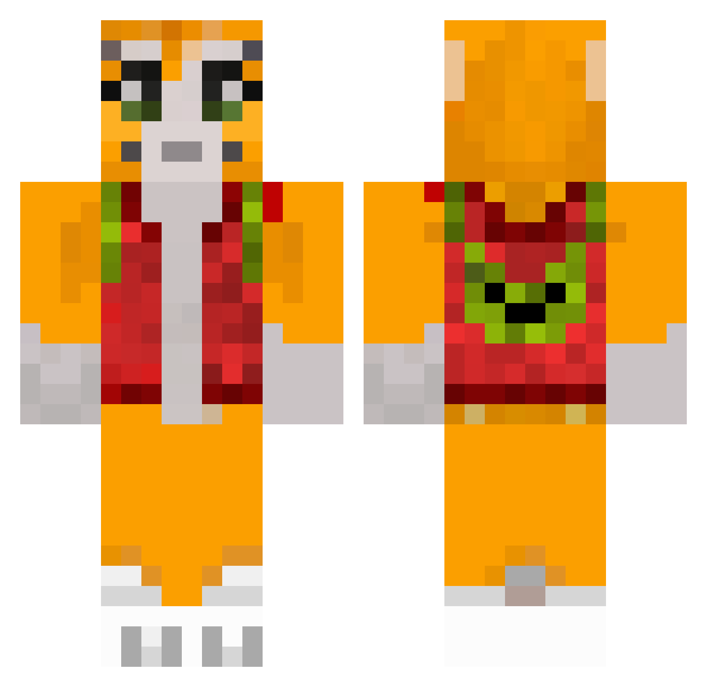 SPSPlush Minecraft skin, front and back view
