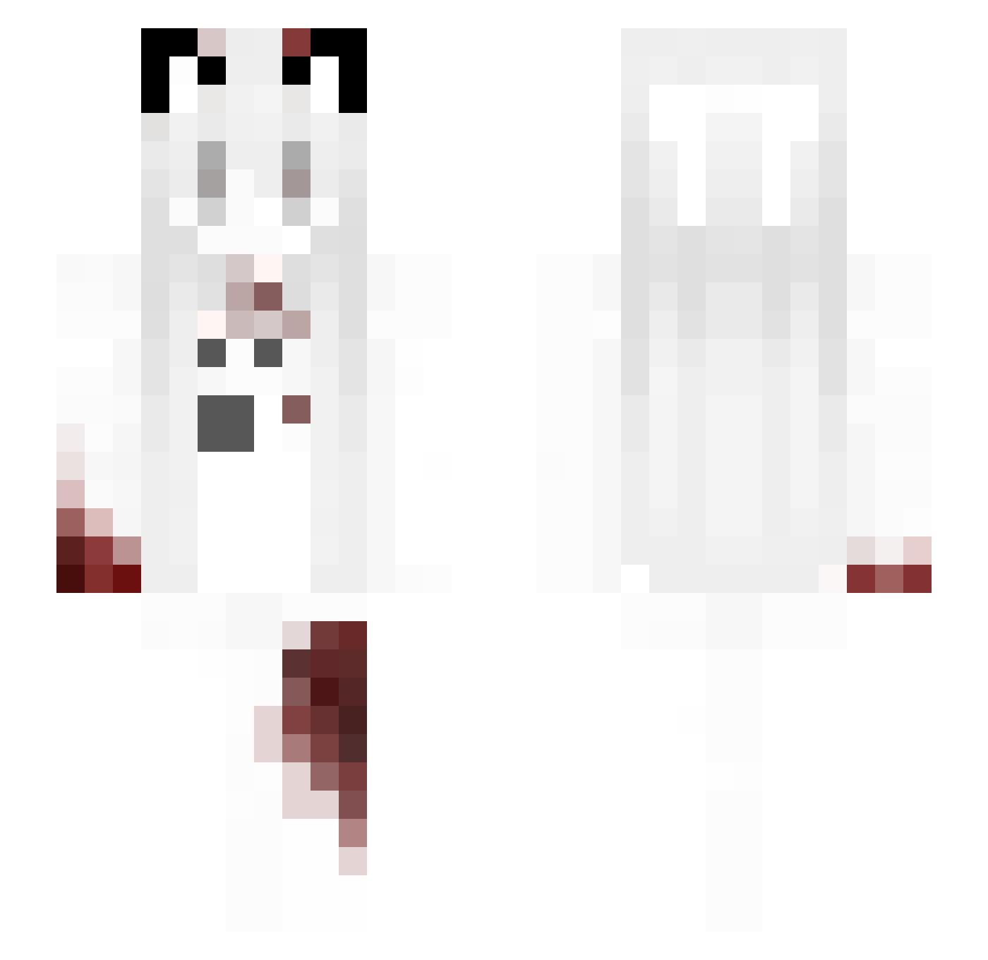 lxrdlvcifer Minecraft skin, front and back view