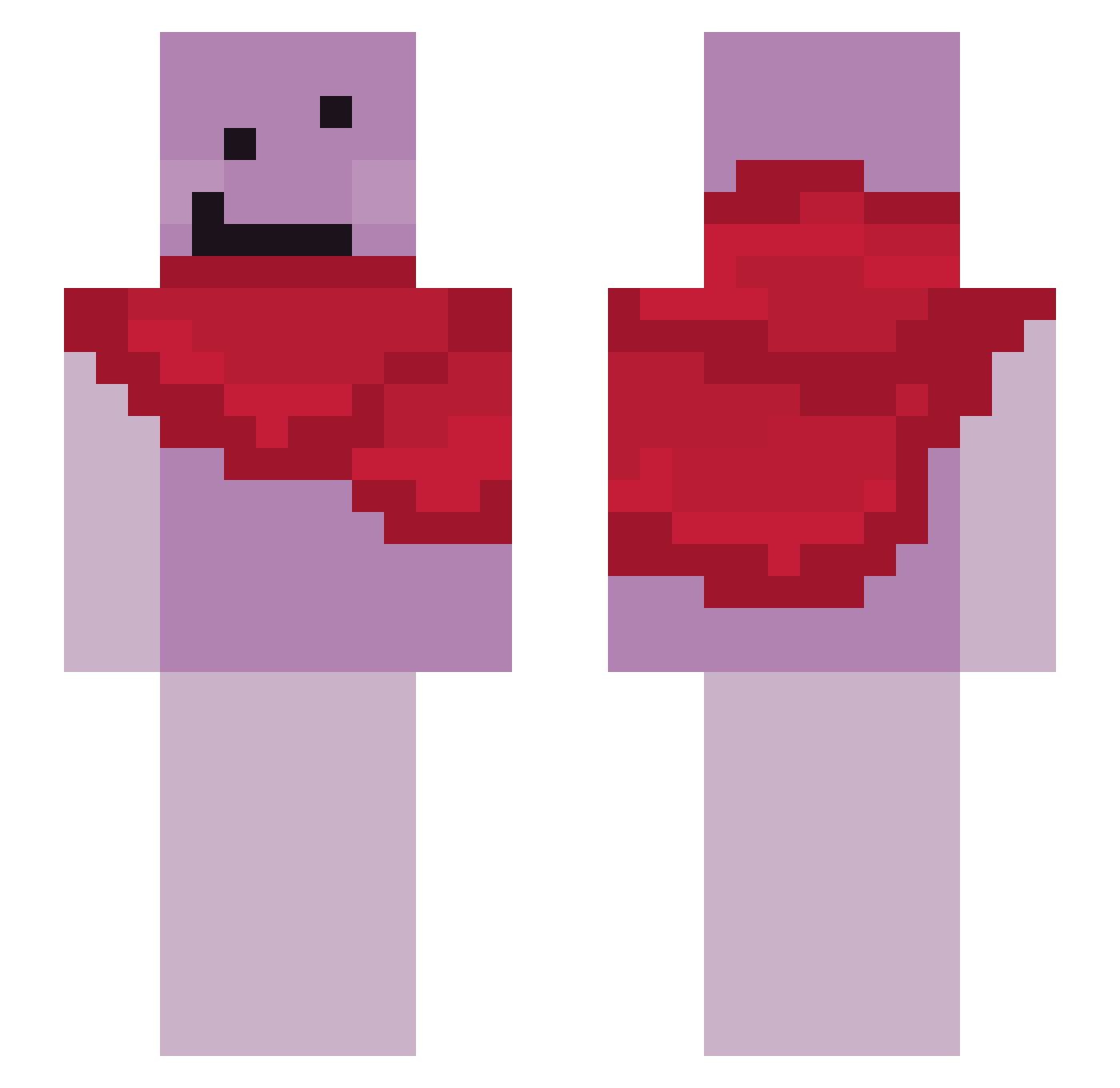 Namkrow4 Minecraft skin, front and back view