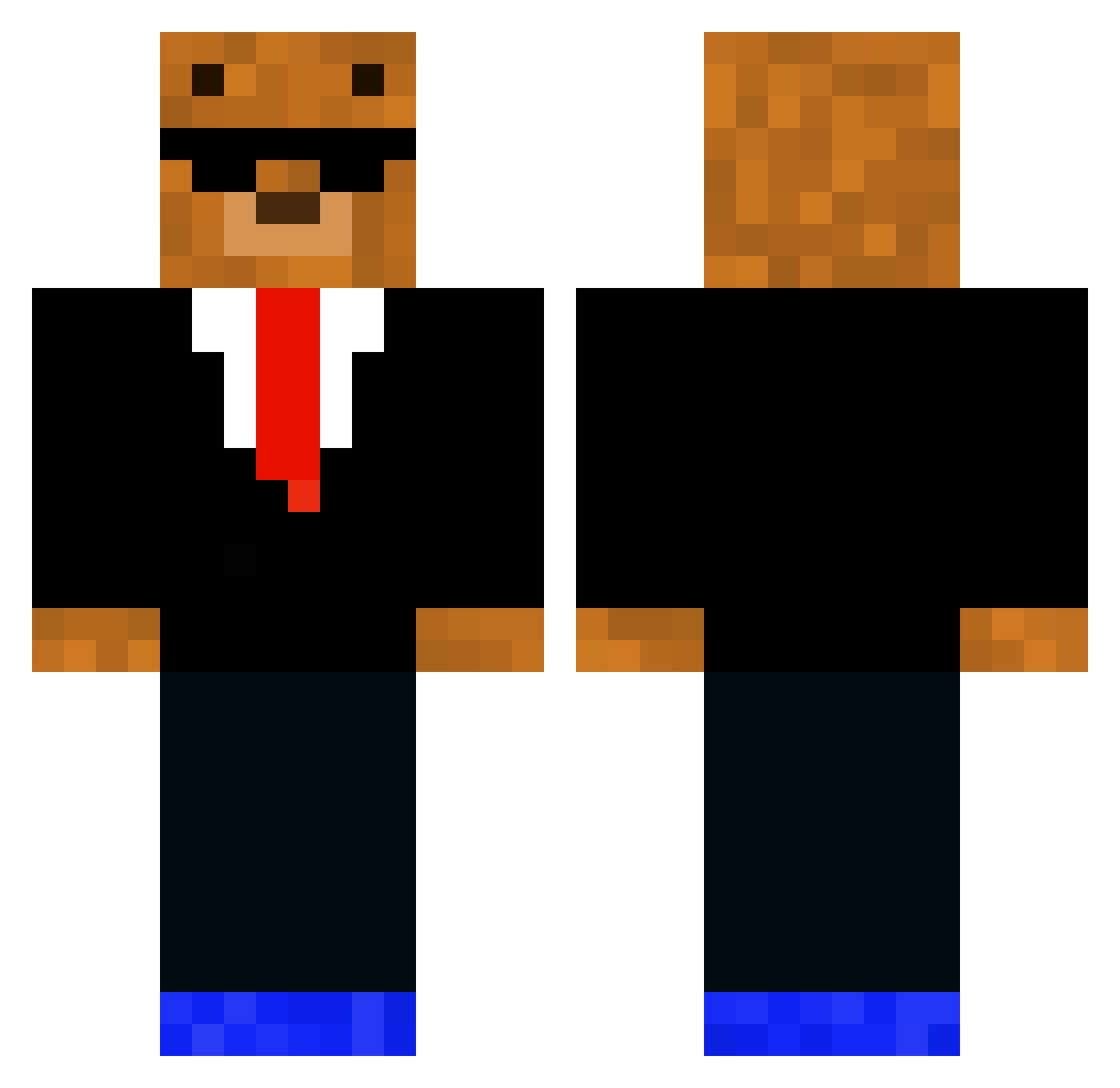 _M3mp Minecraft skin, front and back view