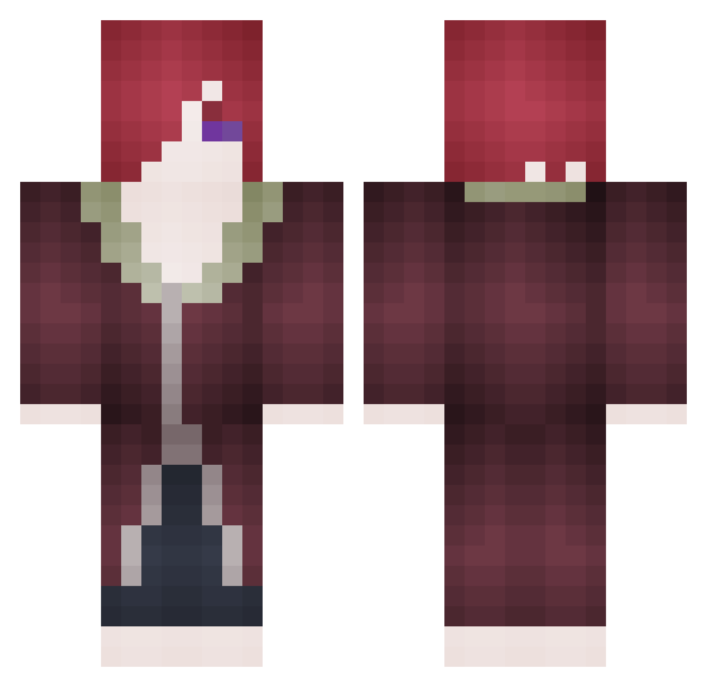EzKlonaIm Minecraft skin, front and back view