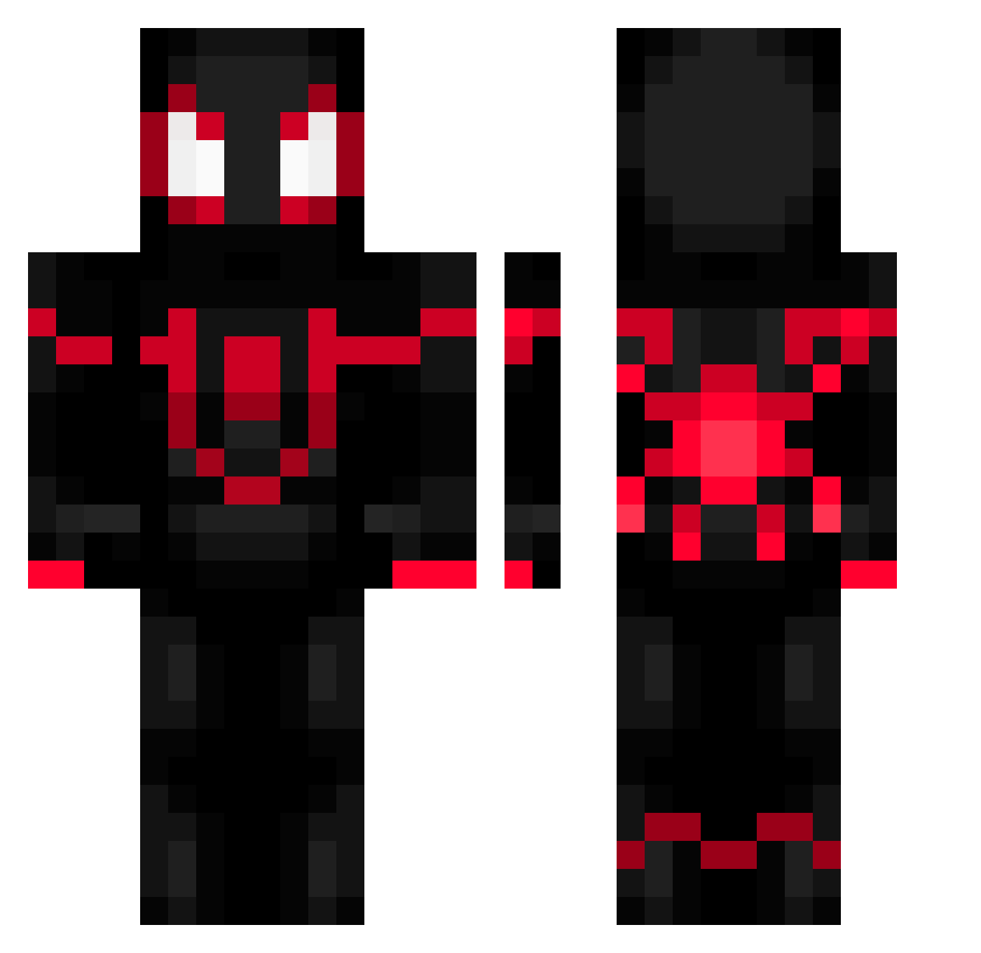 TyeVibezz Minecraft skin, front and back view