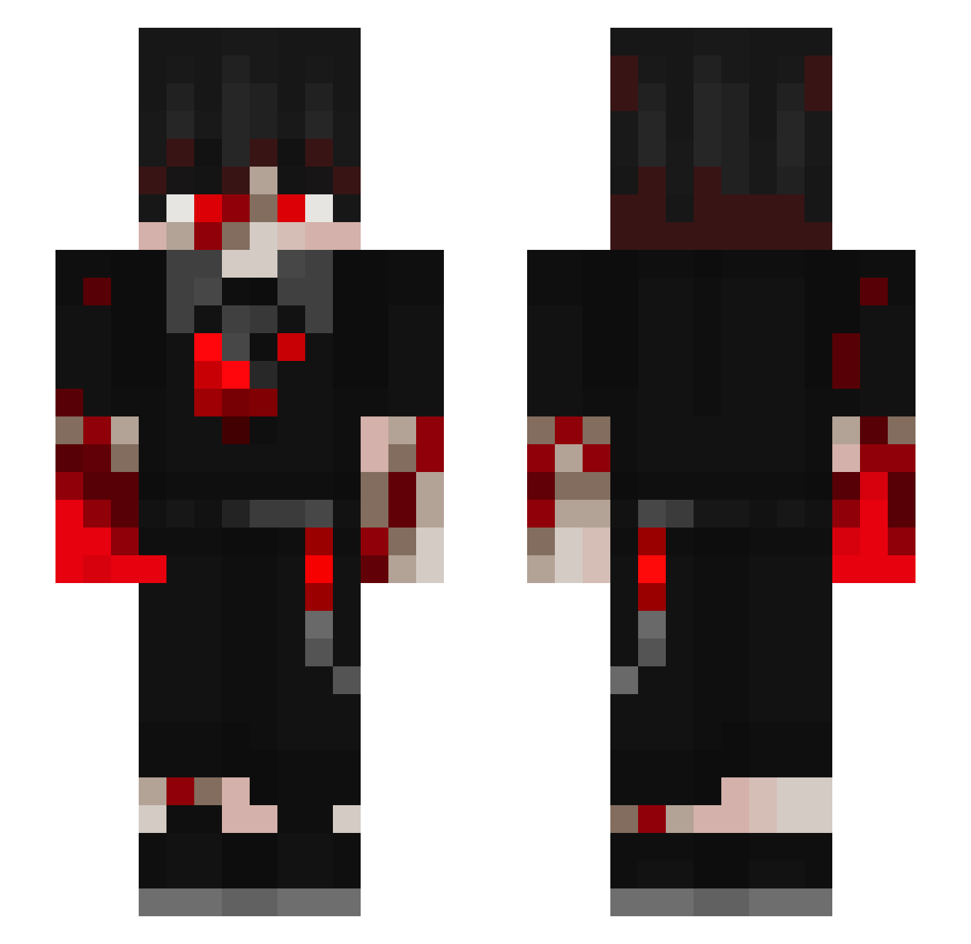 SilendSilv Minecraft skin, front and back view