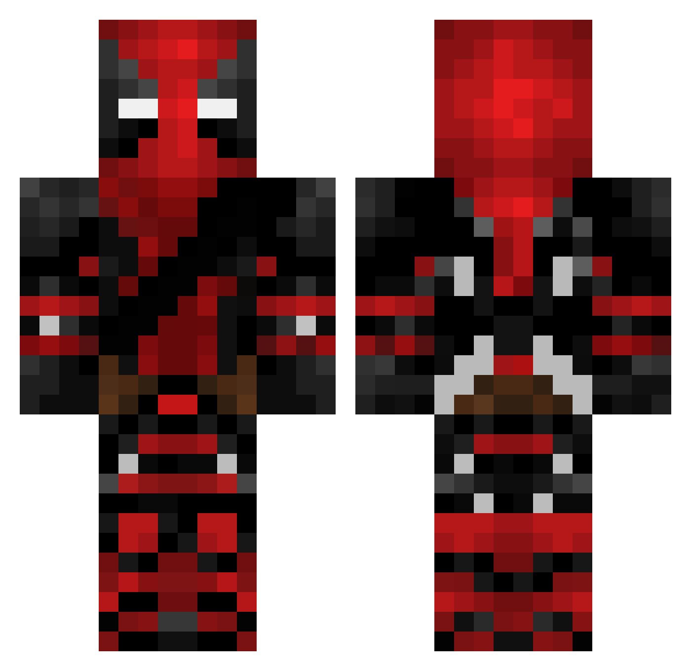 SafeHaven717 Minecraft skin, front and back view