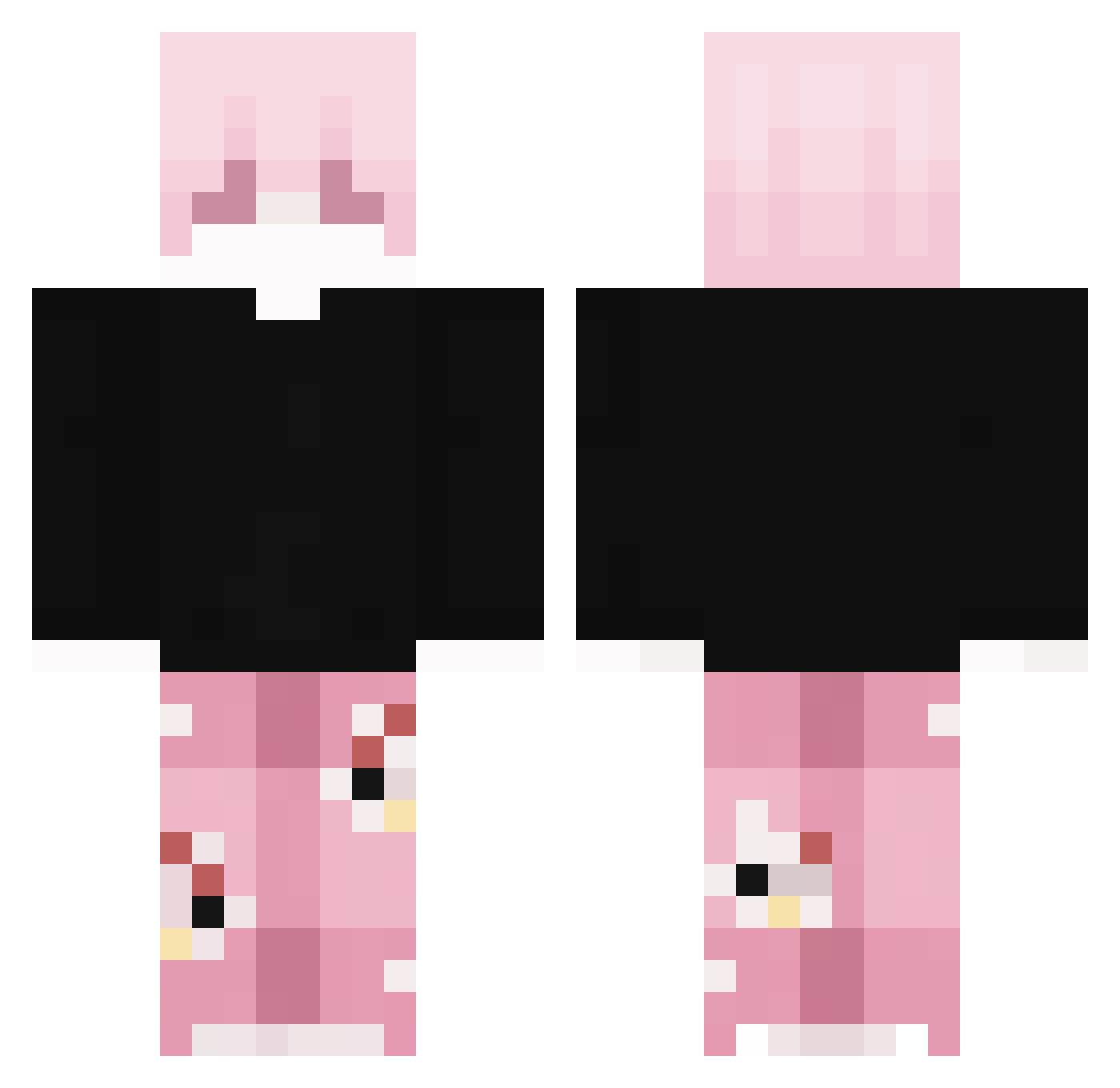 ura_Nek Minecraft skin, front and back view