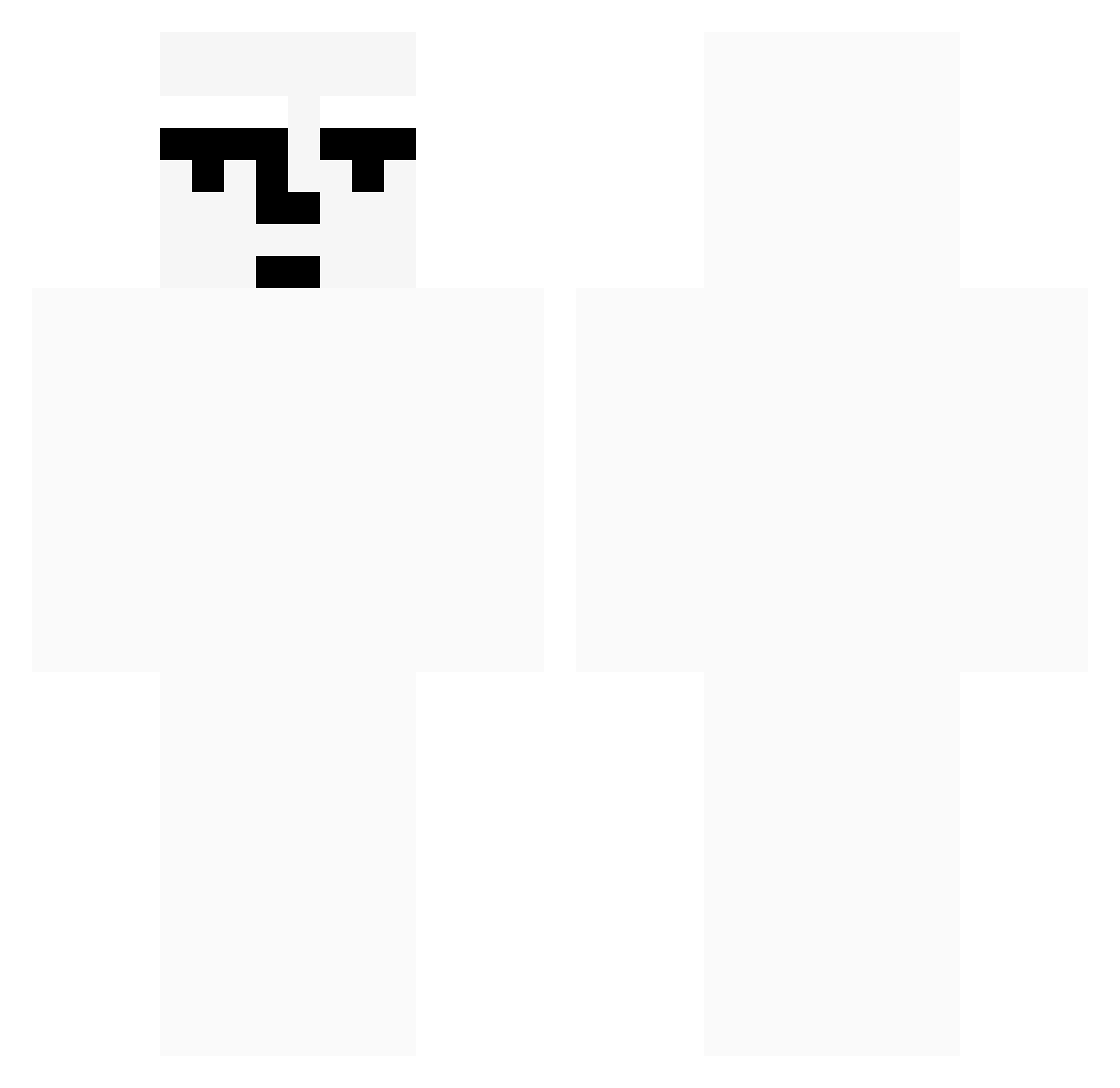 pefp Minecraft skin, front and back view