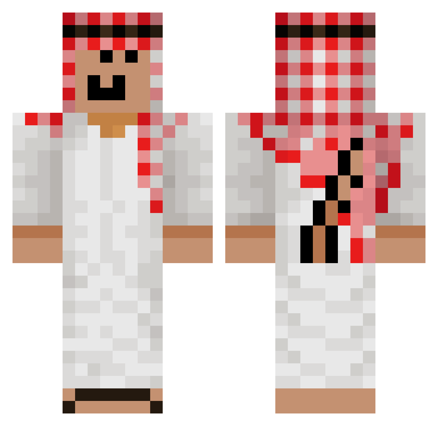 Vesraka Minecraft skin, front and back view