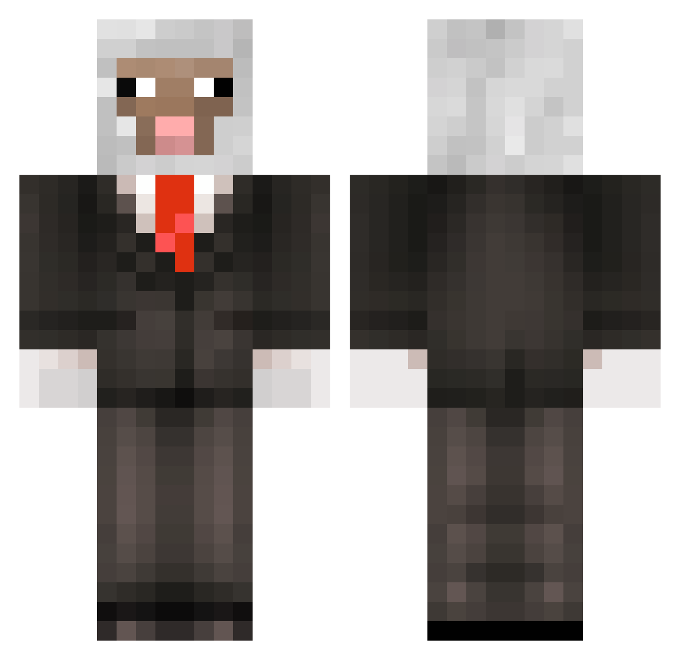 SheepShear Minecraft skin, front and back view