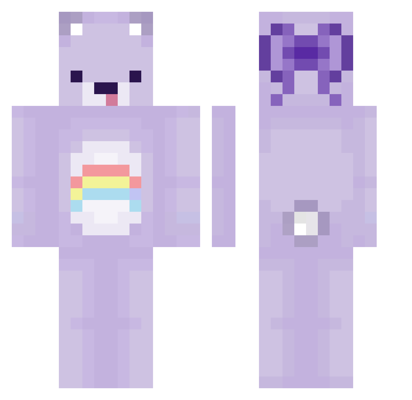 I3_3I Minecraft skin, front and back view