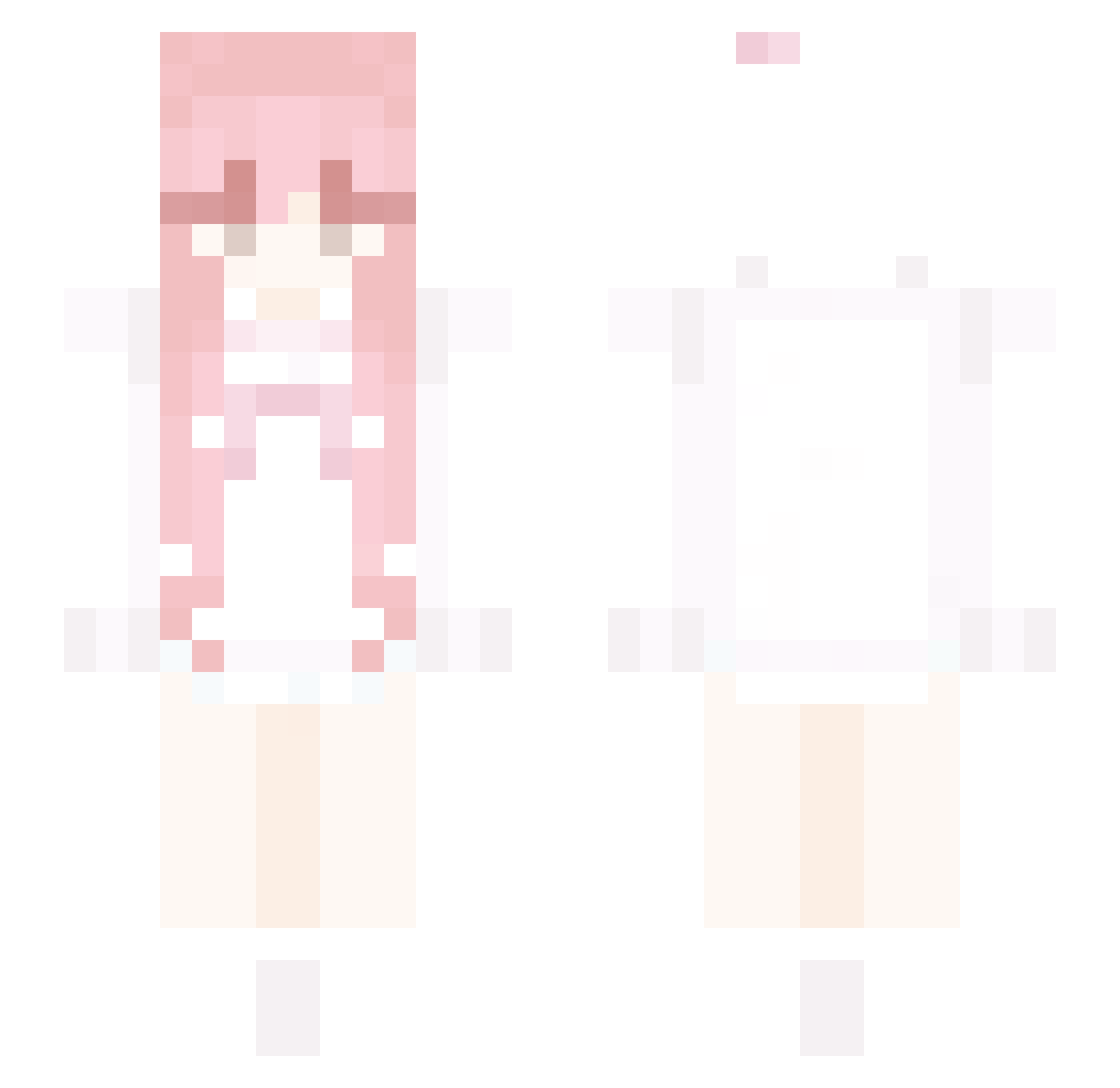 yaliloveChristin Minecraft skin, front and back view