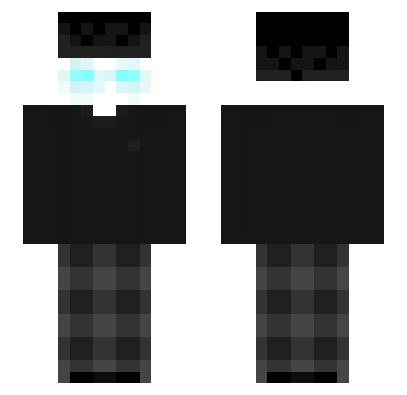 The_Beddest Minecraft skin, front and back view