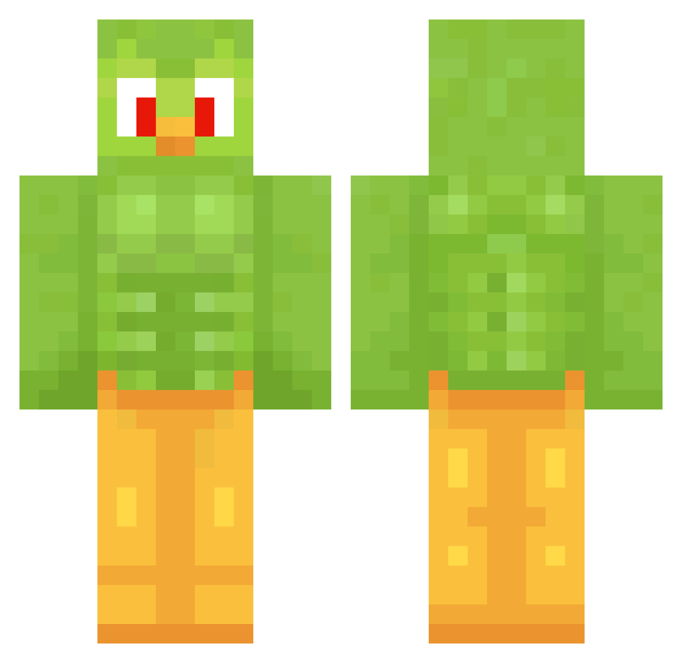 musmaan Minecraft skin, front and back view