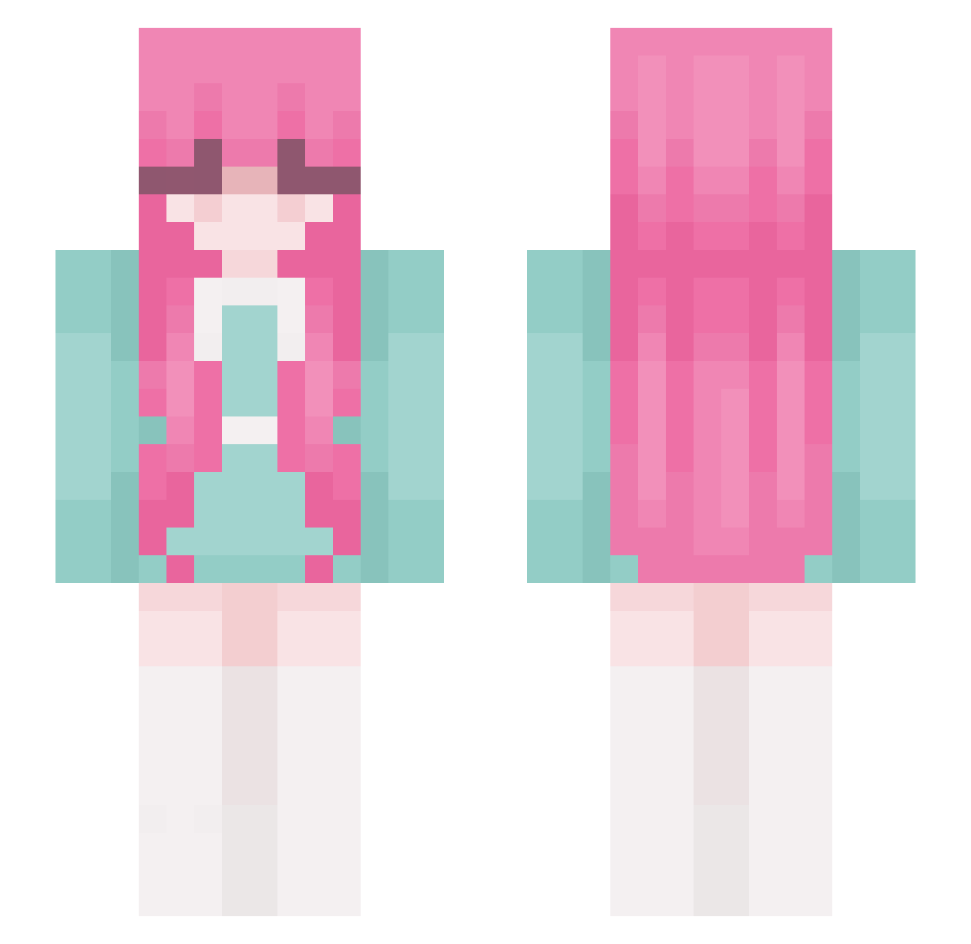 Ramalhoxdd Minecraft skin, front and back view