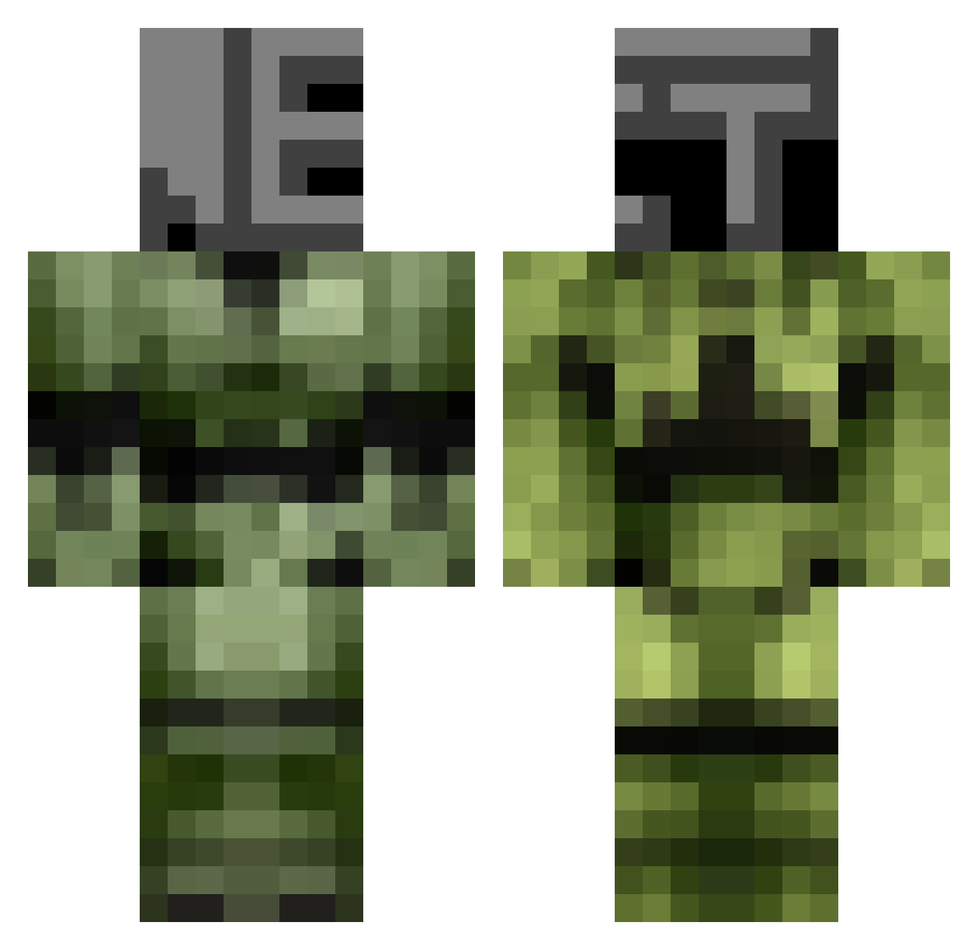 Althea Minecraft skin, front and back view