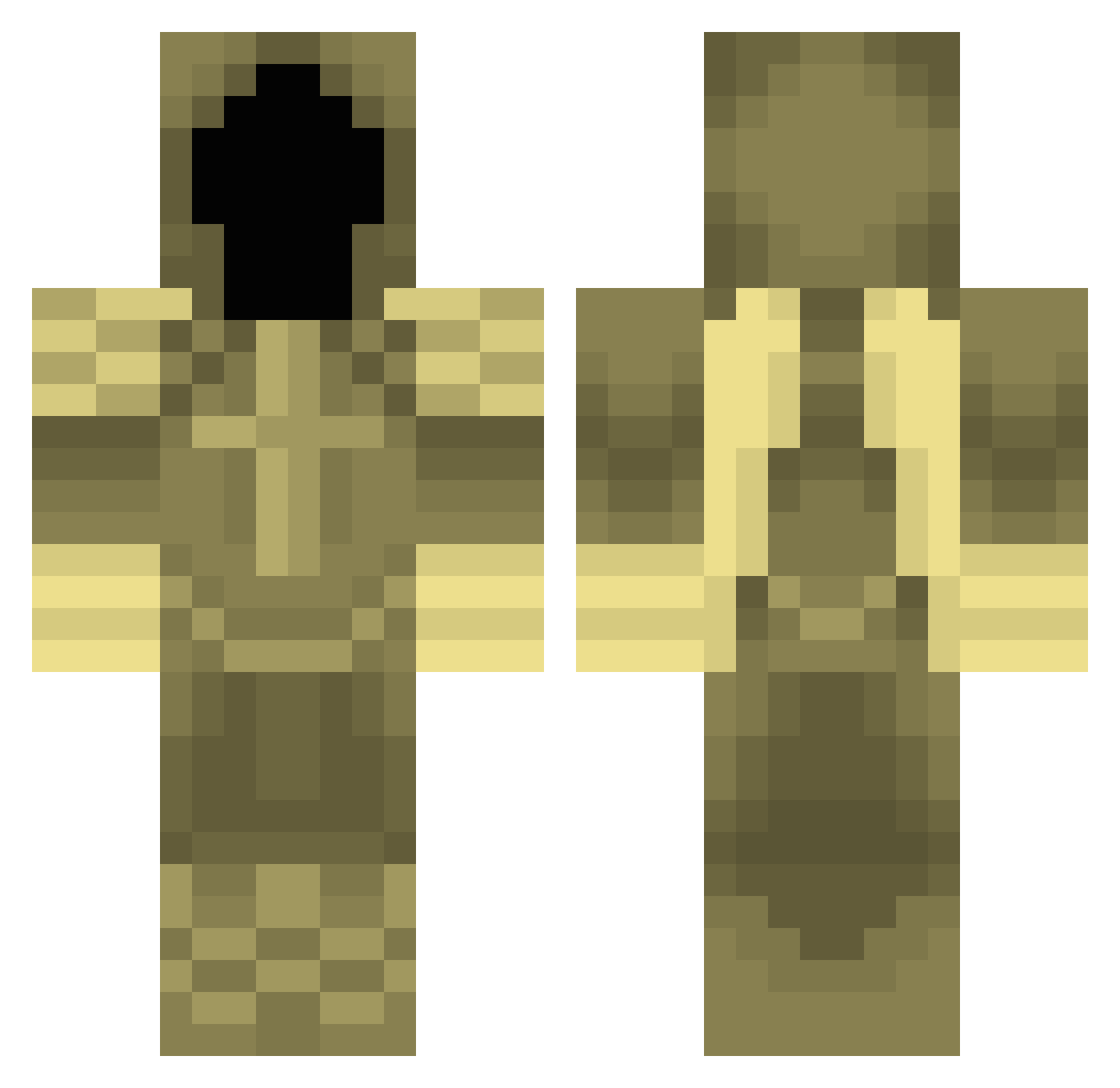 hinda Minecraft skin, front and back view