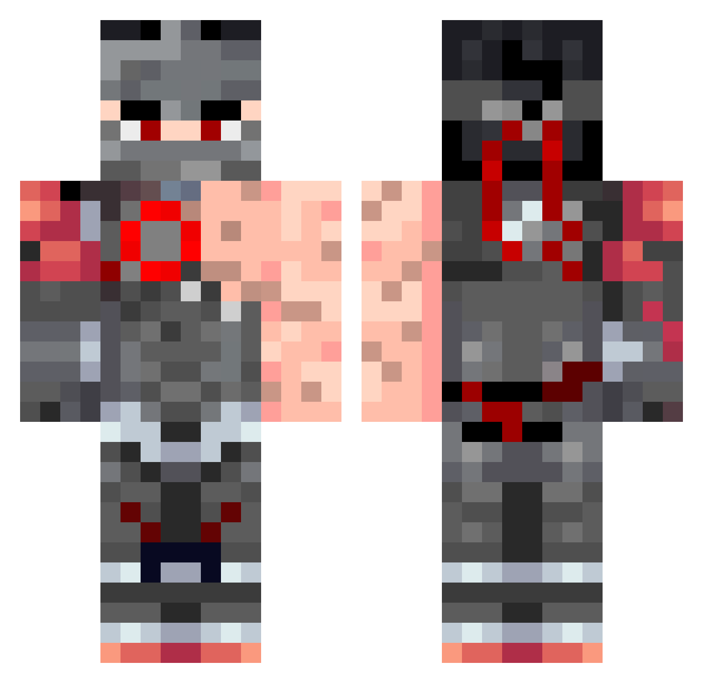 Shoebill32 Minecraft skin, front and back view