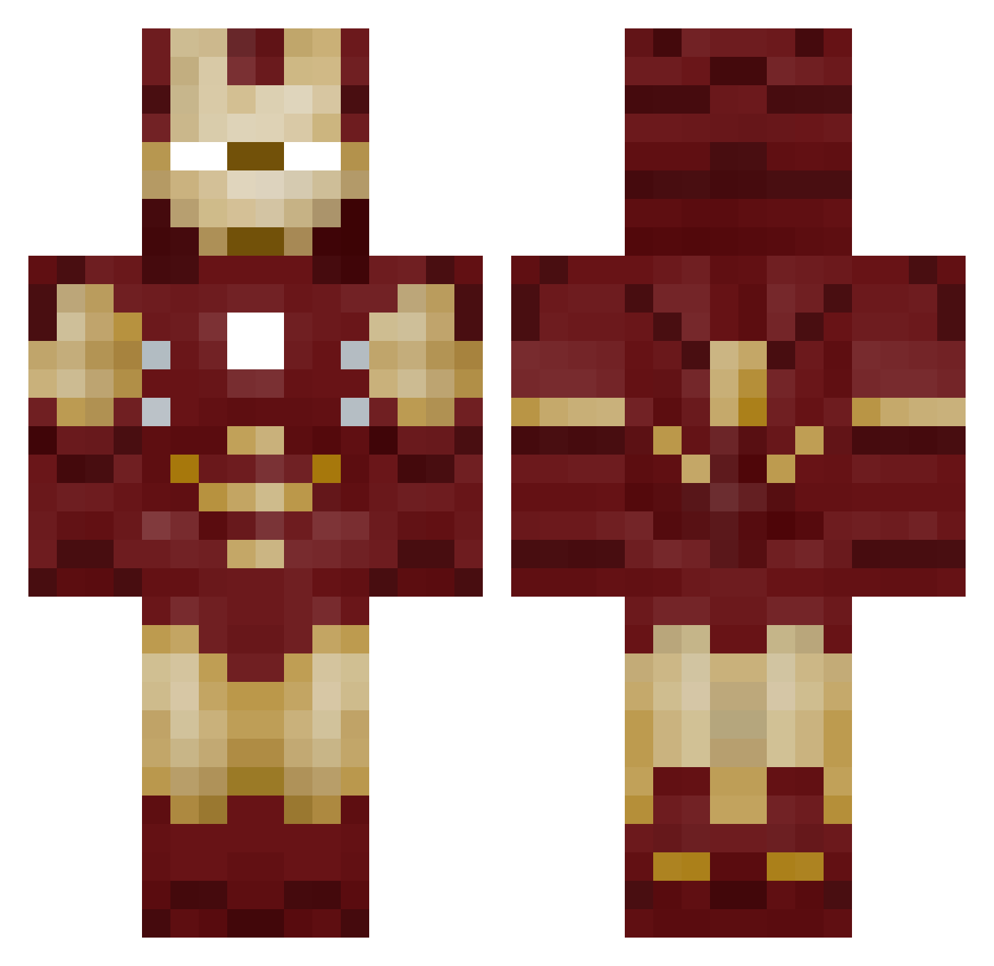 JustLandon Minecraft skin, front and back view