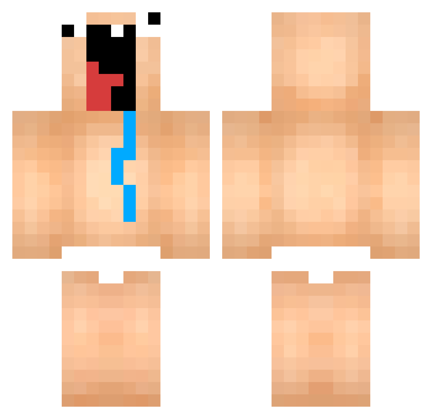 Kirkovskji Minecraft skin, front and back view