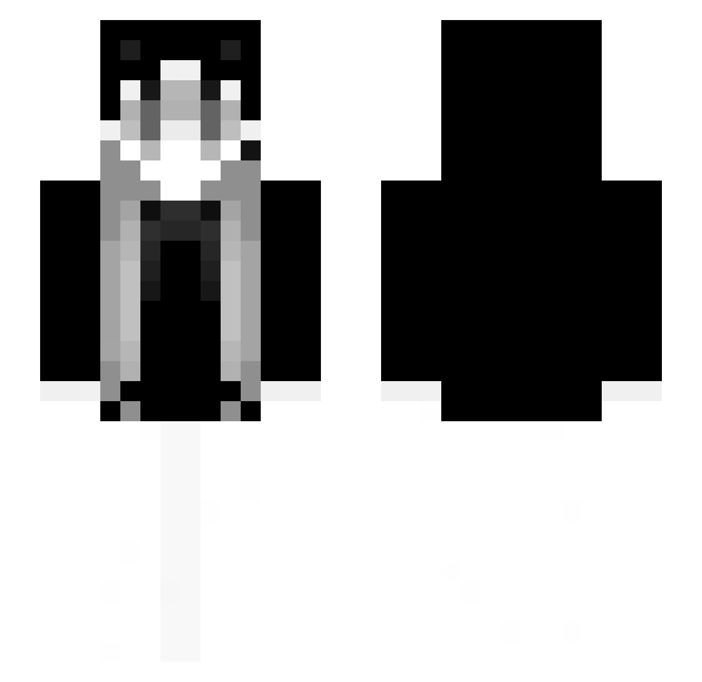 LOVEDORO Minecraft skin, front and back view