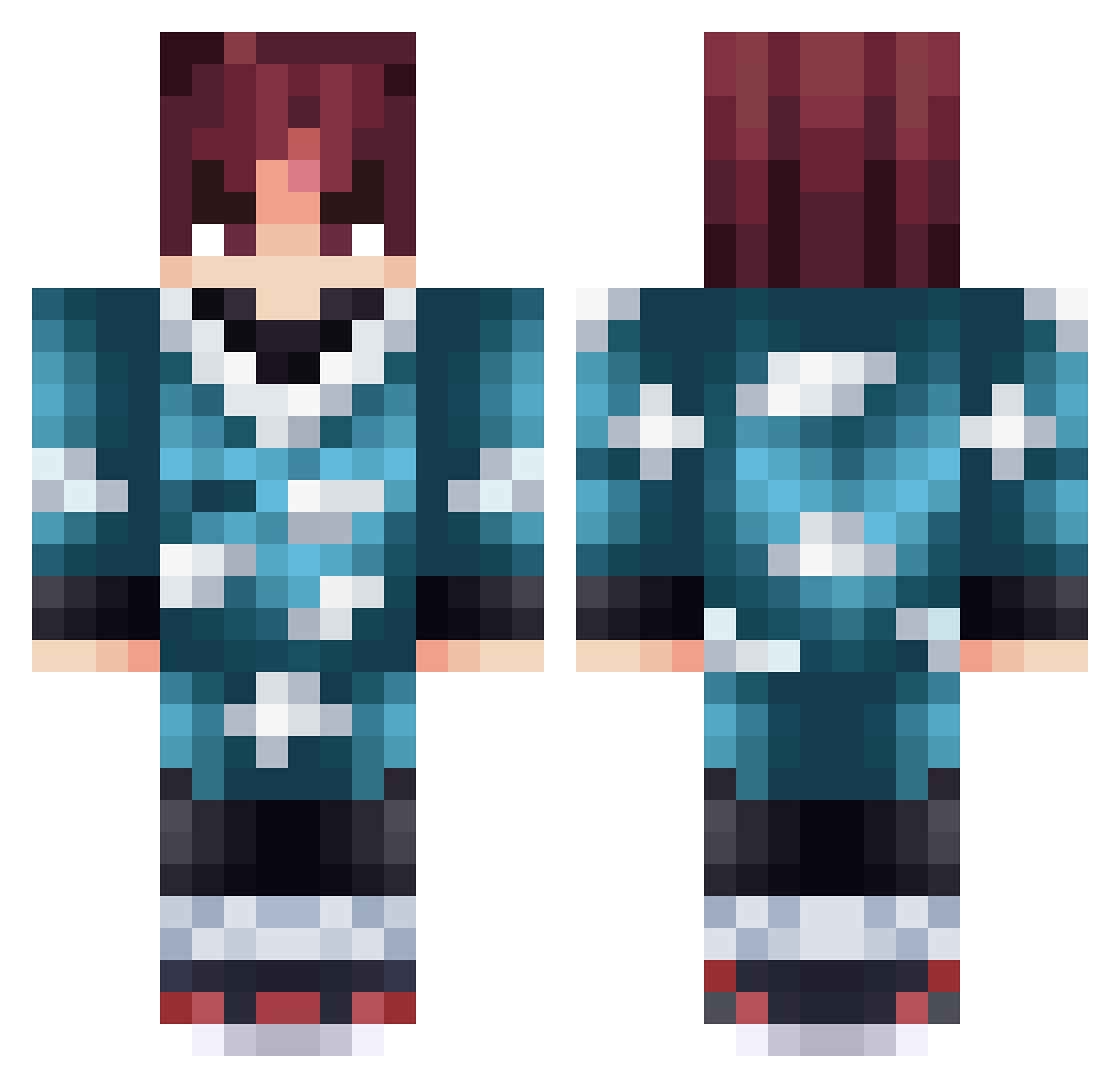 braselioss Minecraft skin, front and back view