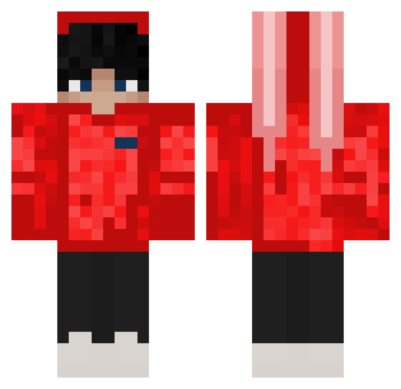 ianukk Minecraft skin, front and back view