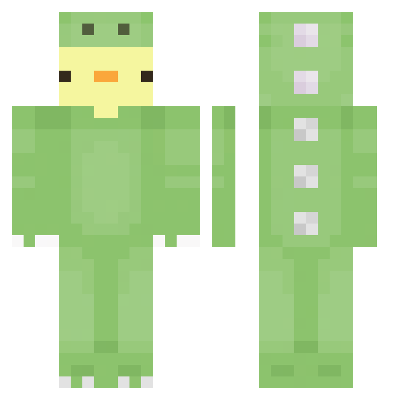 BPrimatus Minecraft skin, front and back view