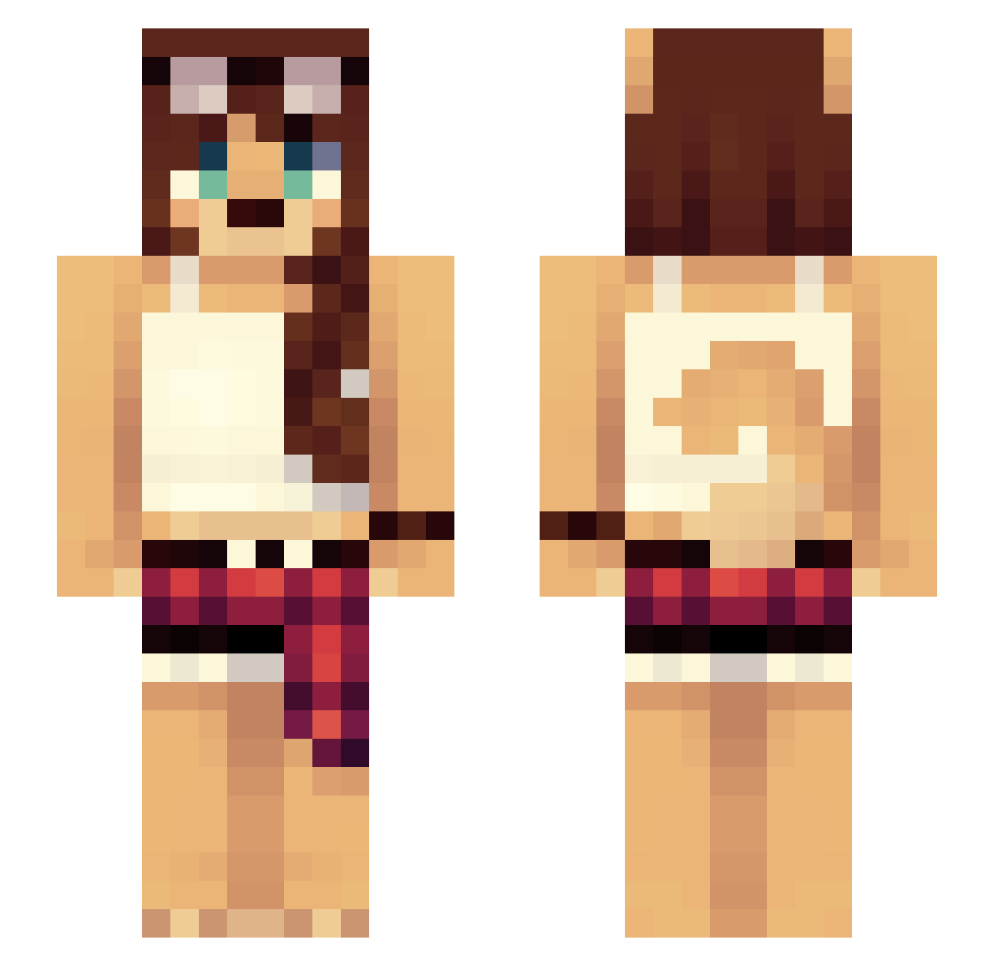 Lithilerax Minecraft skin, front and back view