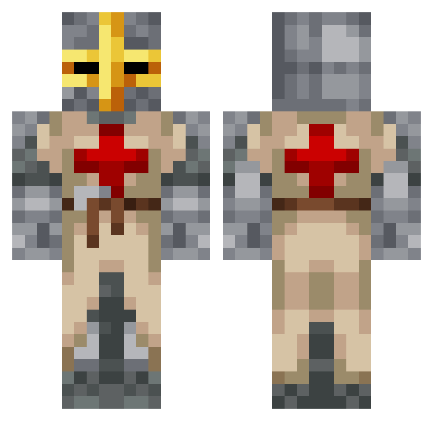 anteid Minecraft skin, front and back view