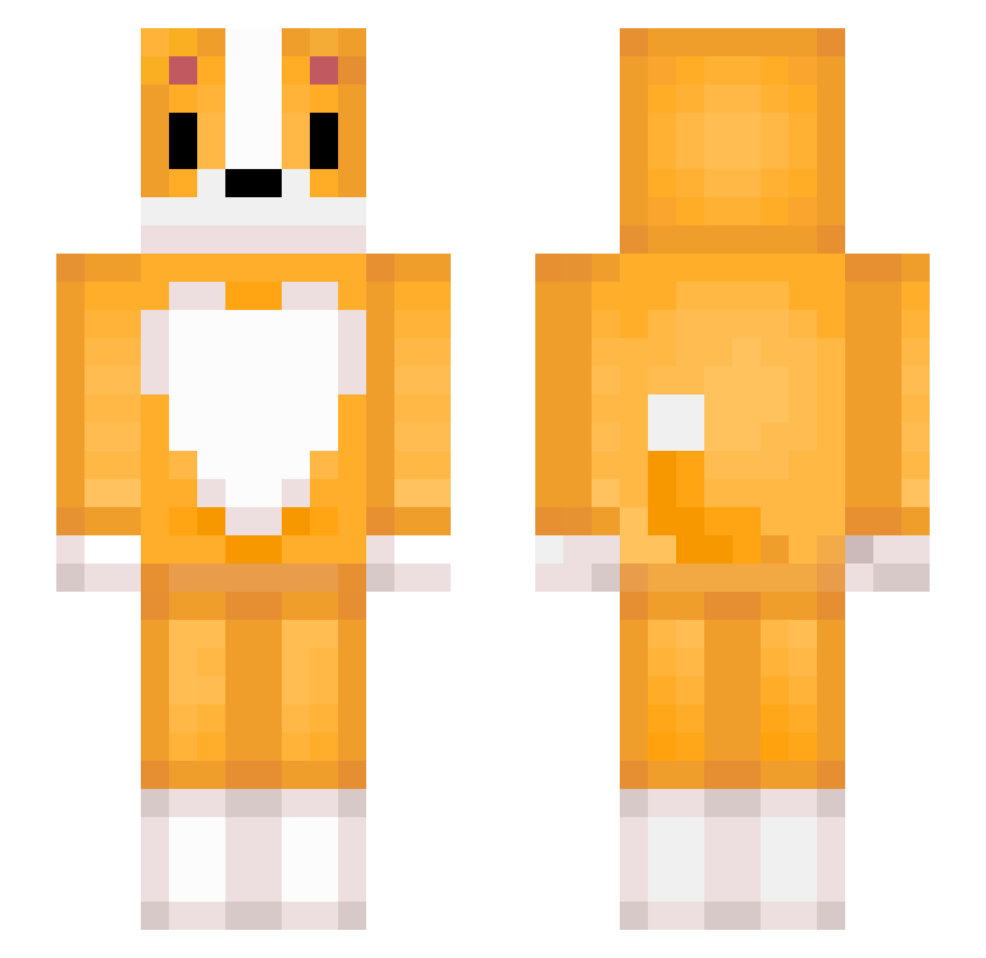 evocations Minecraft skin, front and back view