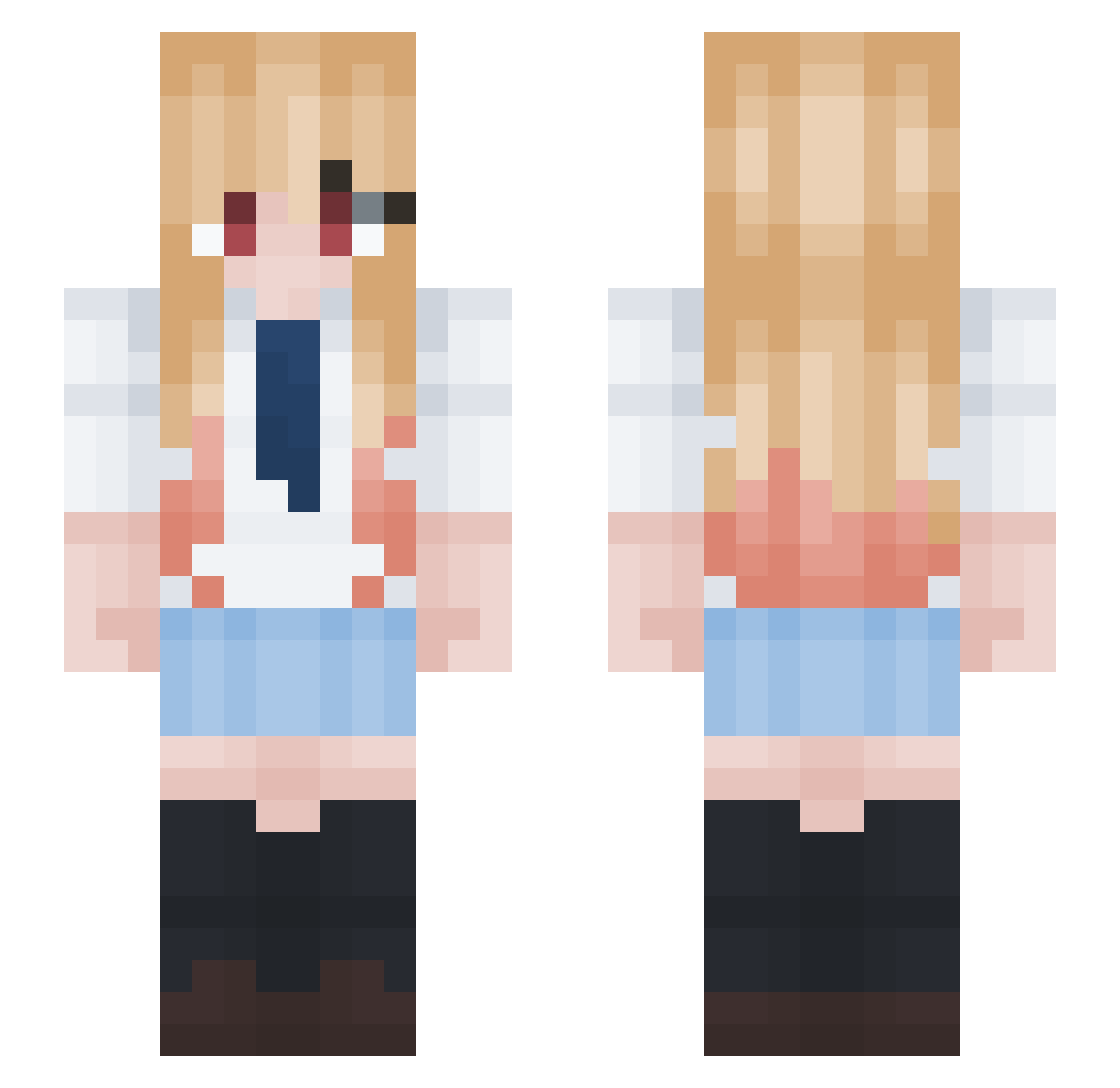 __QWan__ Minecraft skin, front and back view