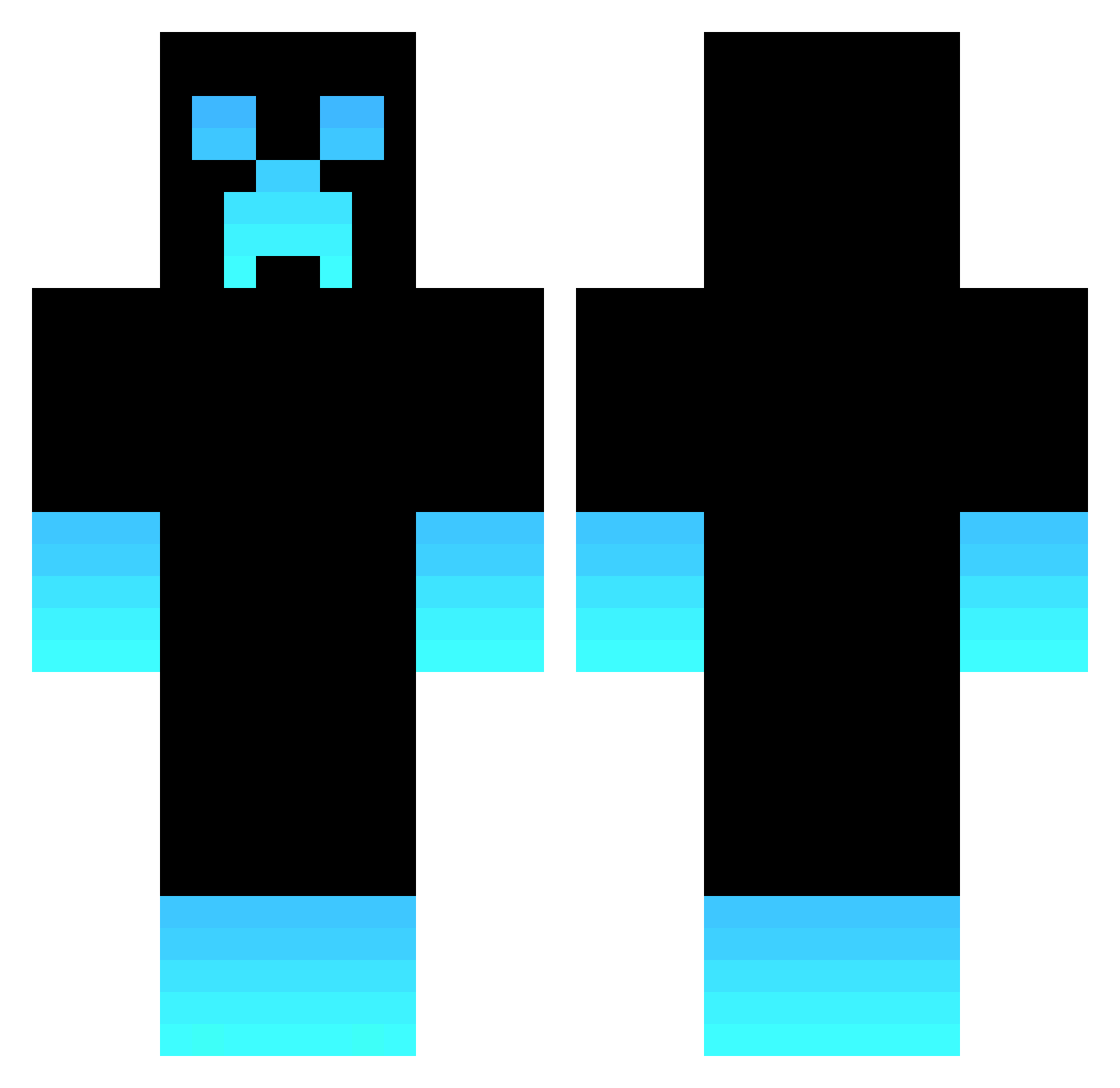 RFornax Minecraft skin, front and back view