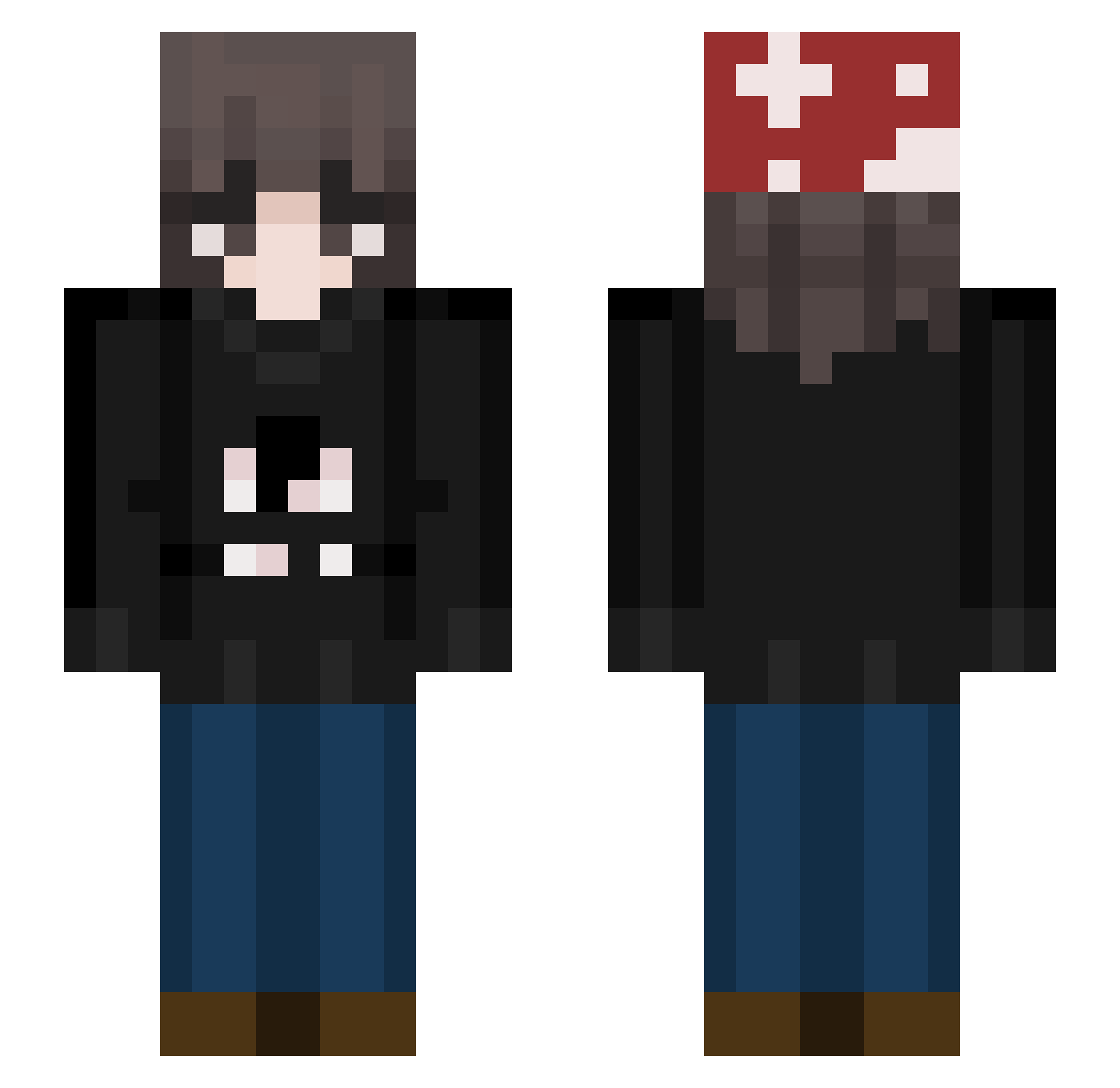 Kinovinn_ Minecraft skin, front and back view