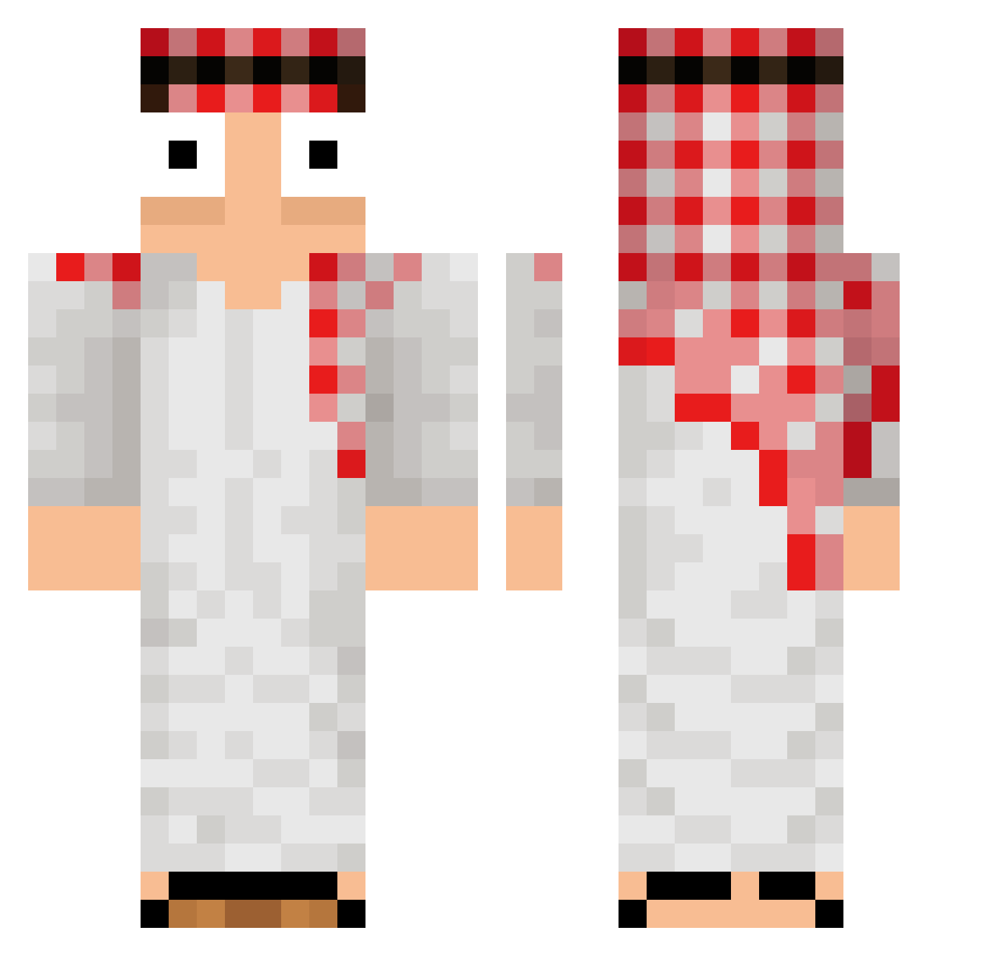 Ciqva Minecraft skin, front and back view