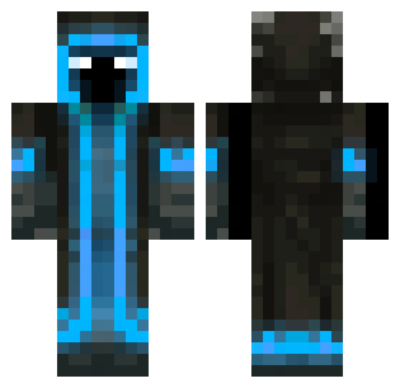 FeistyStream42 Minecraft skin, front and back view